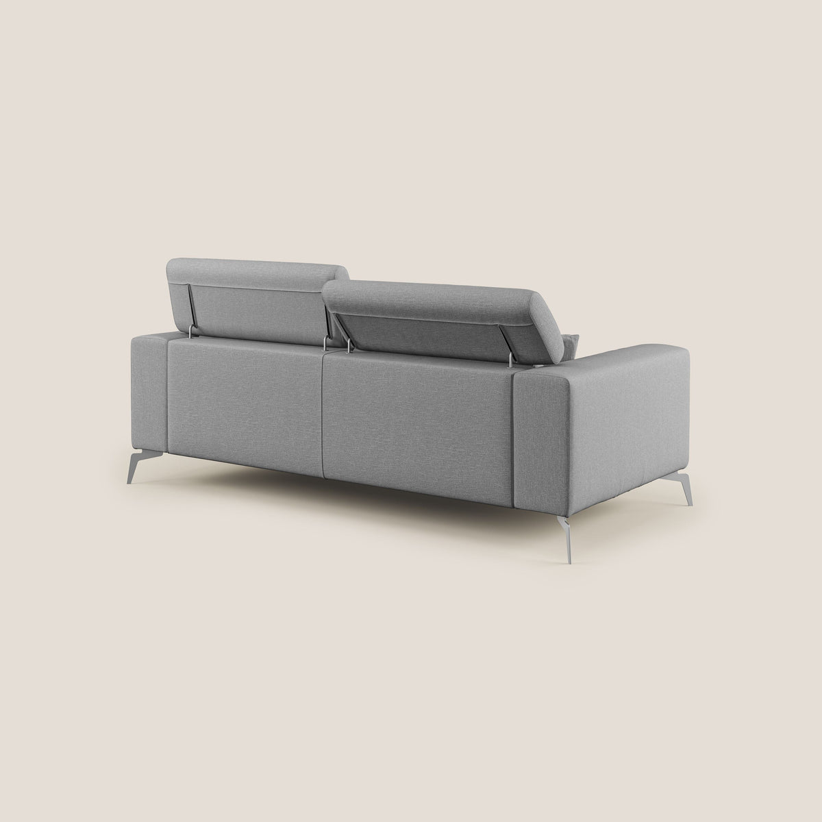 Blade Divano con poggiatesta reclinabili in tessuto impermeabile misto cotone T13 grigio - divitt.sbs