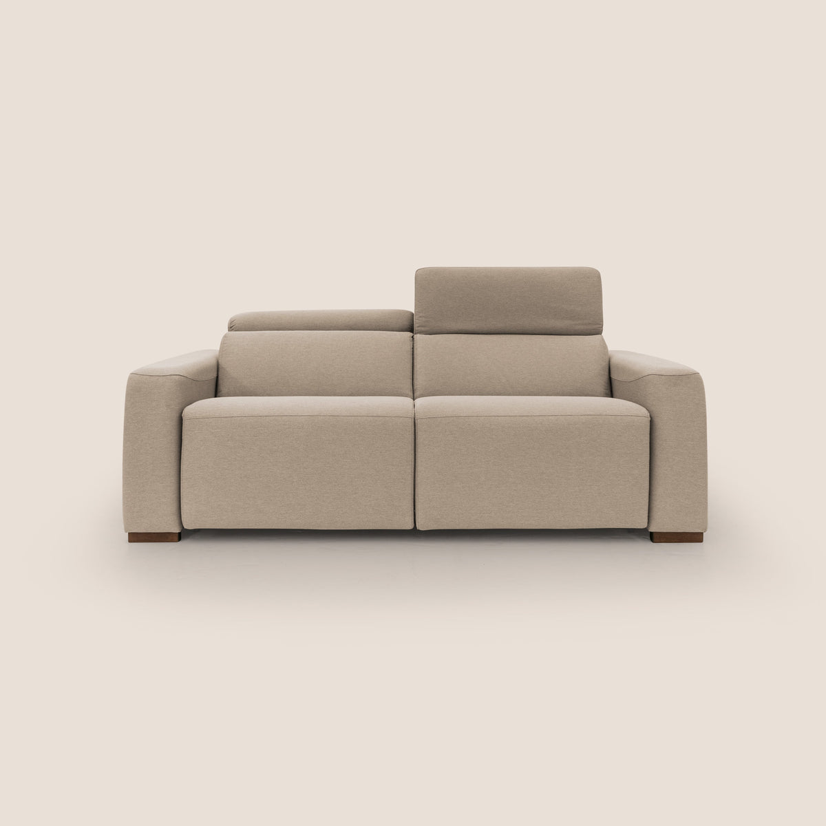 Poseidon divano letto + relax elettrico in tessuto smacchiabile impermeabile T05 beige - divitt.sbs