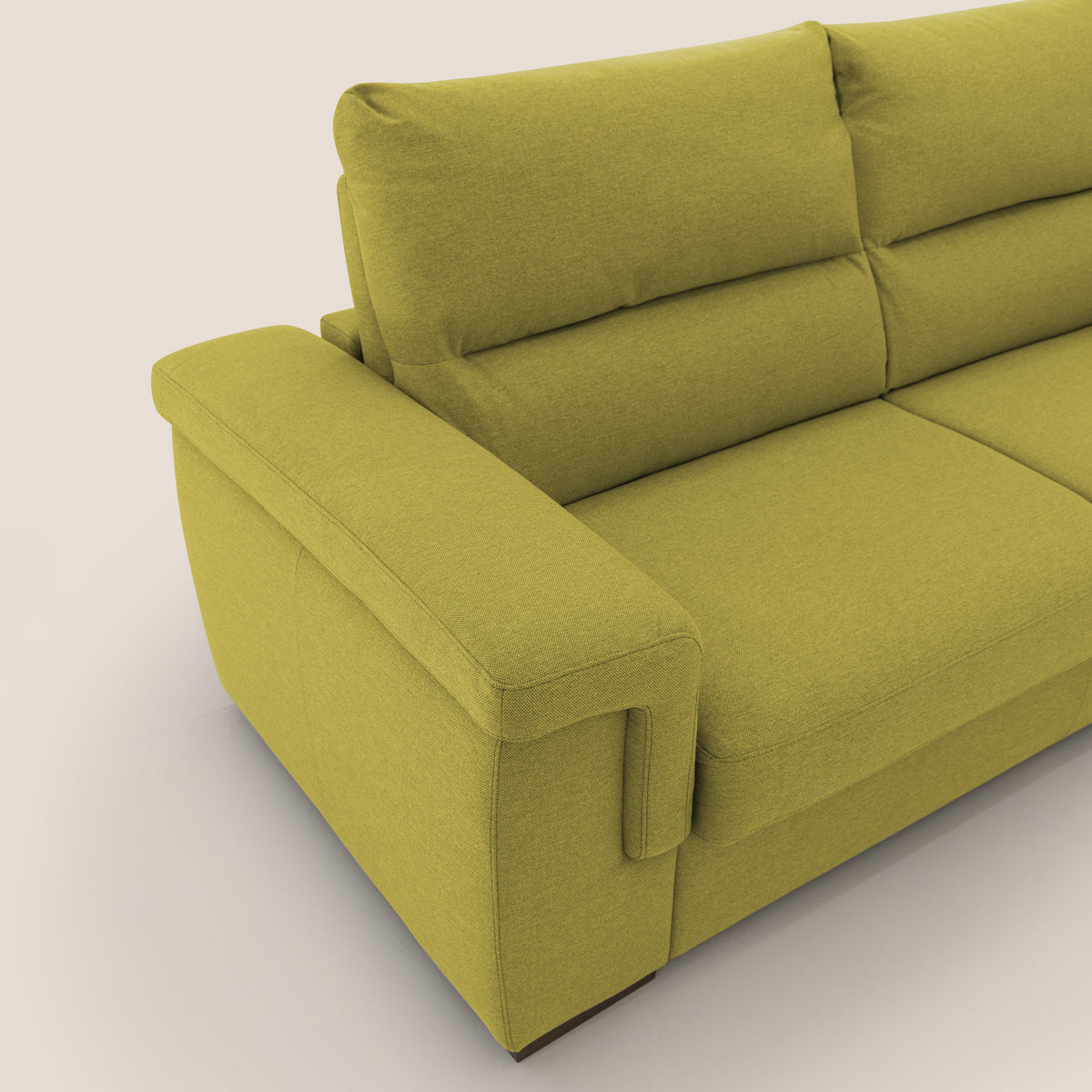 Magnolia divano letto con materasso alto 18 cm morbido schienale alto in tessuto smacchiabile T05 giallo - divitt.sbs