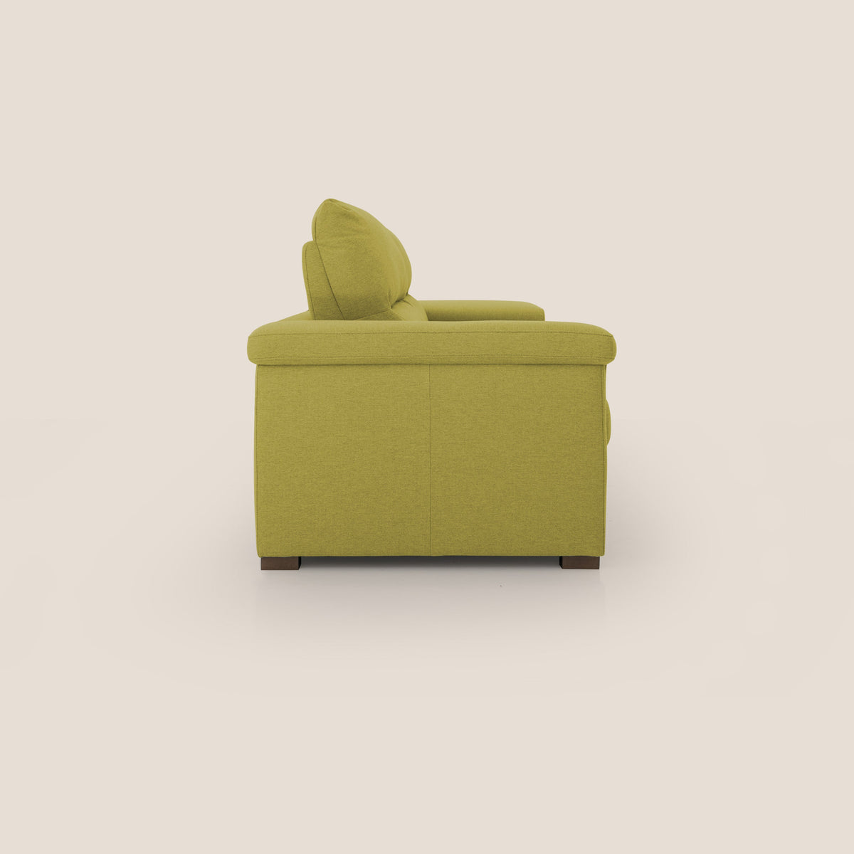 Magnolia divano letto con materasso alto 18 cm morbido schienale alto in tessuto smacchiabile T05 giallo - divitt.sbs