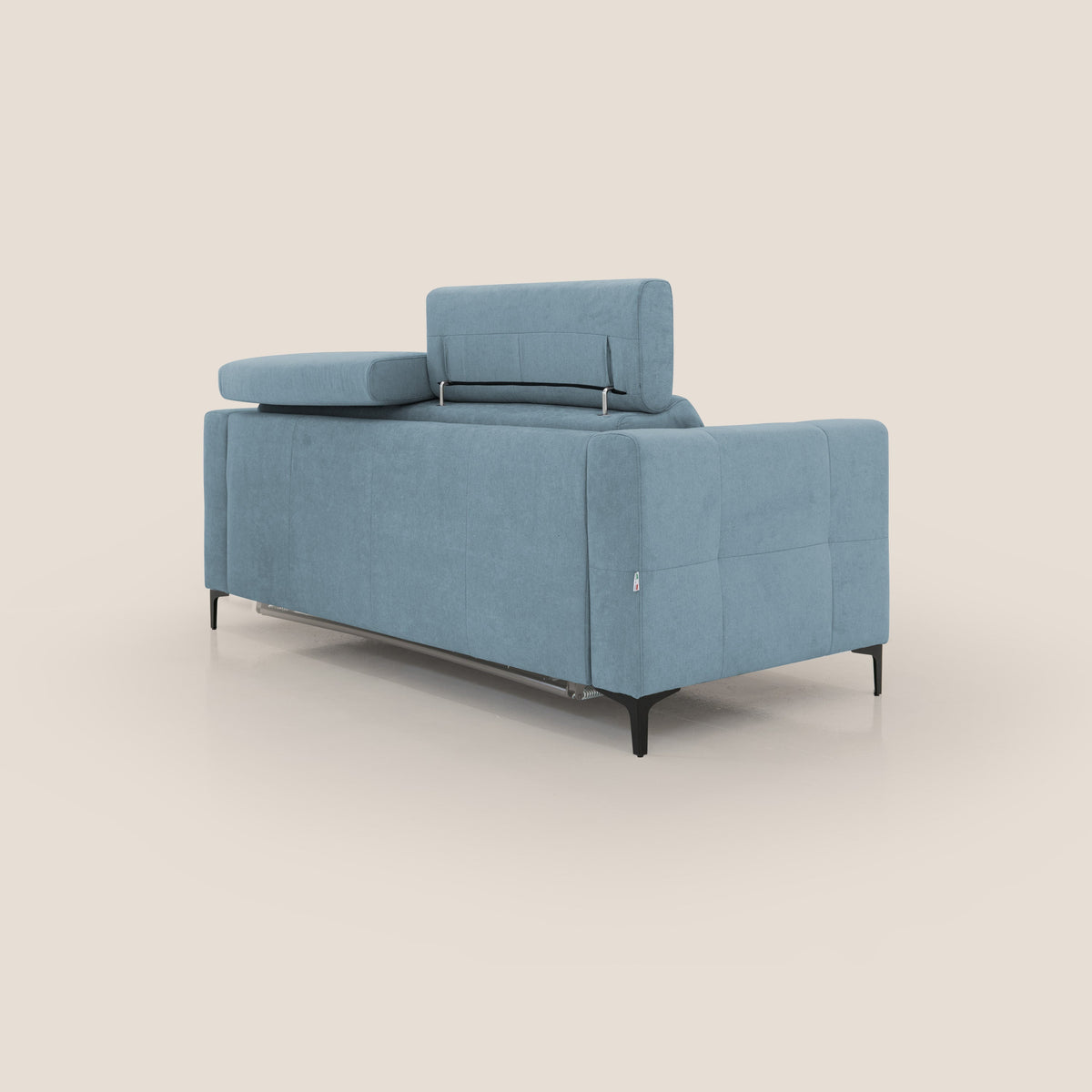 Gardenia divano letto materasso alto 18 cm con poggiatesta reclinabili e rivestimento impermeabile T02 carta da zucchero - divitt.sbs