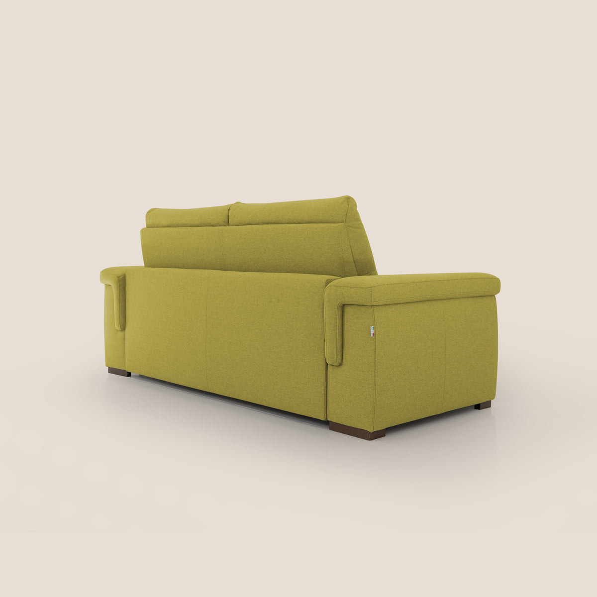 Magnolia divano letto con materasso alto 18 cm morbido schienale alto in tessuto smacchiabile T05 giallo - divitt.sbs