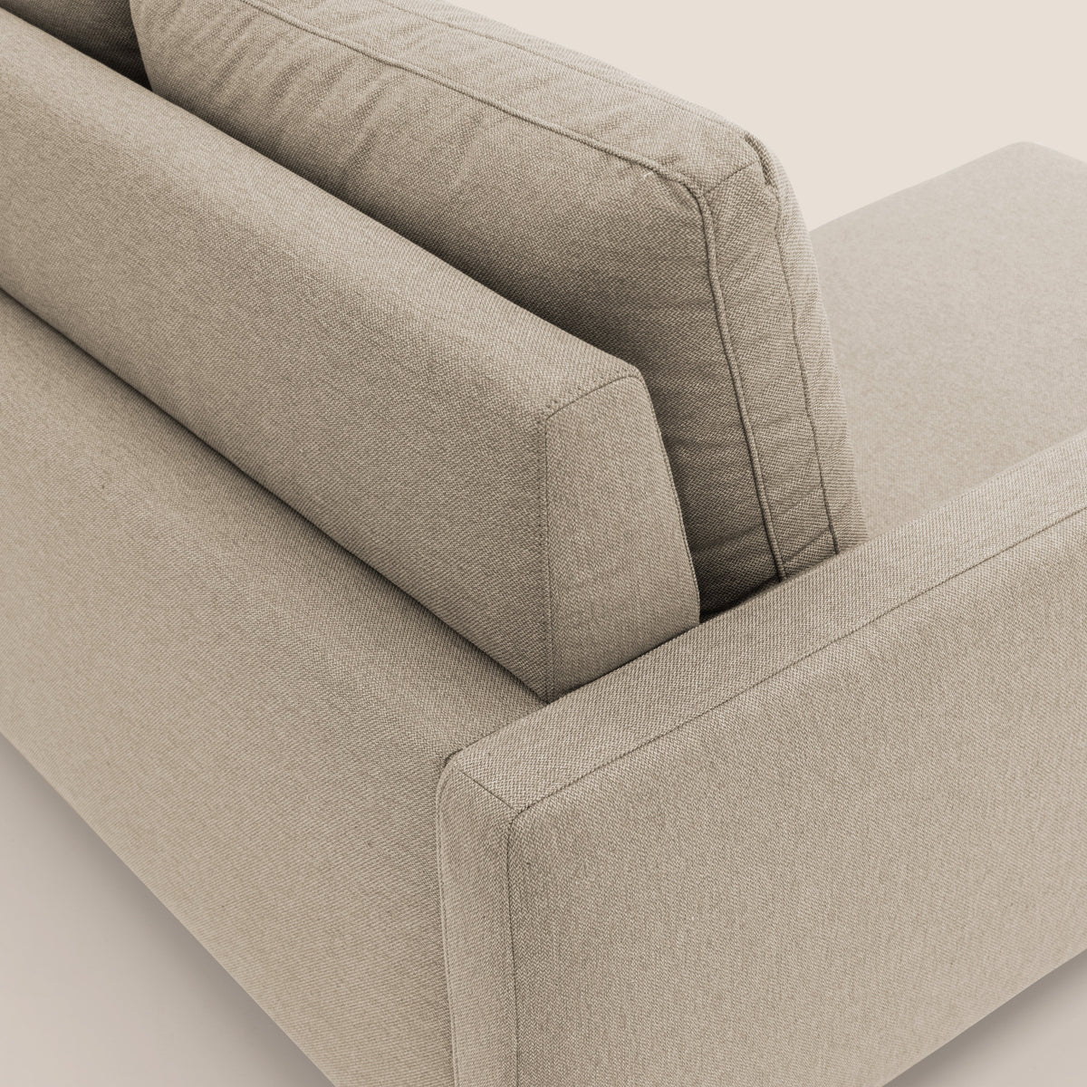 Klimt divano con 3 sedute allungabili e schienali in piuma d'oca in tessuto smacchiabile T05 beige - divitt.sbs
