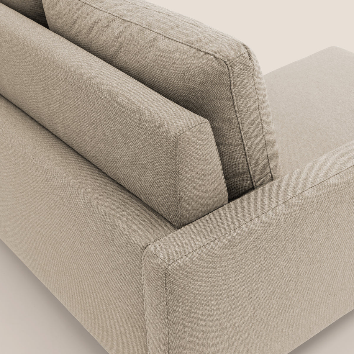 Klimt divano con sedute allungabili e schienali in piuma d'oca in tessuto smacchiabile T05 beige - divitt.sbs