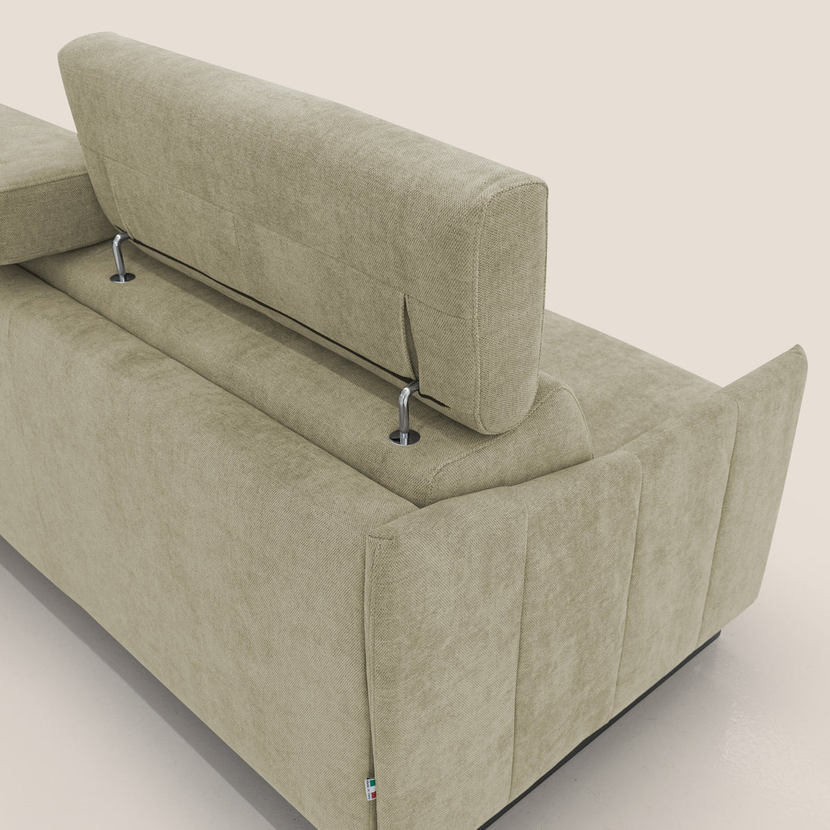 Loto divano letto salvaspazio materasso H18 cm con piedi alti in morbido tessuto impermeabile T14 beige - divitt.sbs