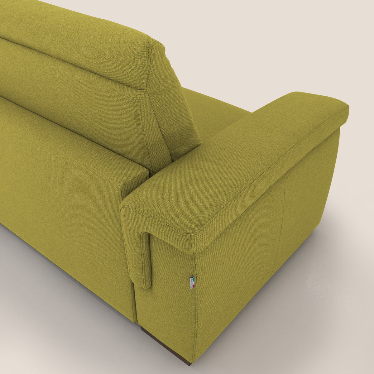 Magnolia divano letto con materasso alto 18 cm morbido schienale alto in tessuto smacchiabile T05 giallo - divitt.sbs