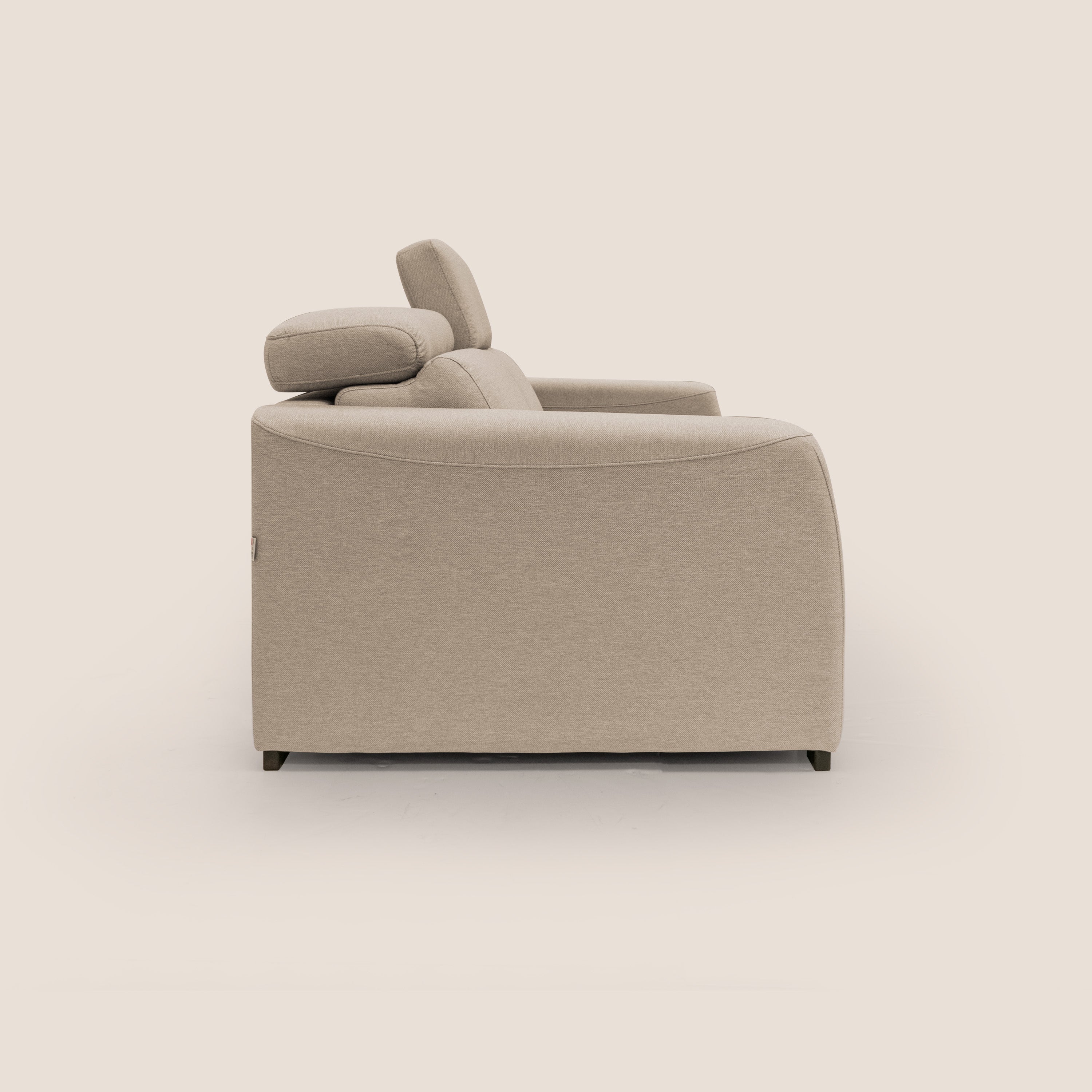 Poseidon divano letto + relax elettrico in tessuto smacchiabile impermeabile T05 beige - divitt.sbs