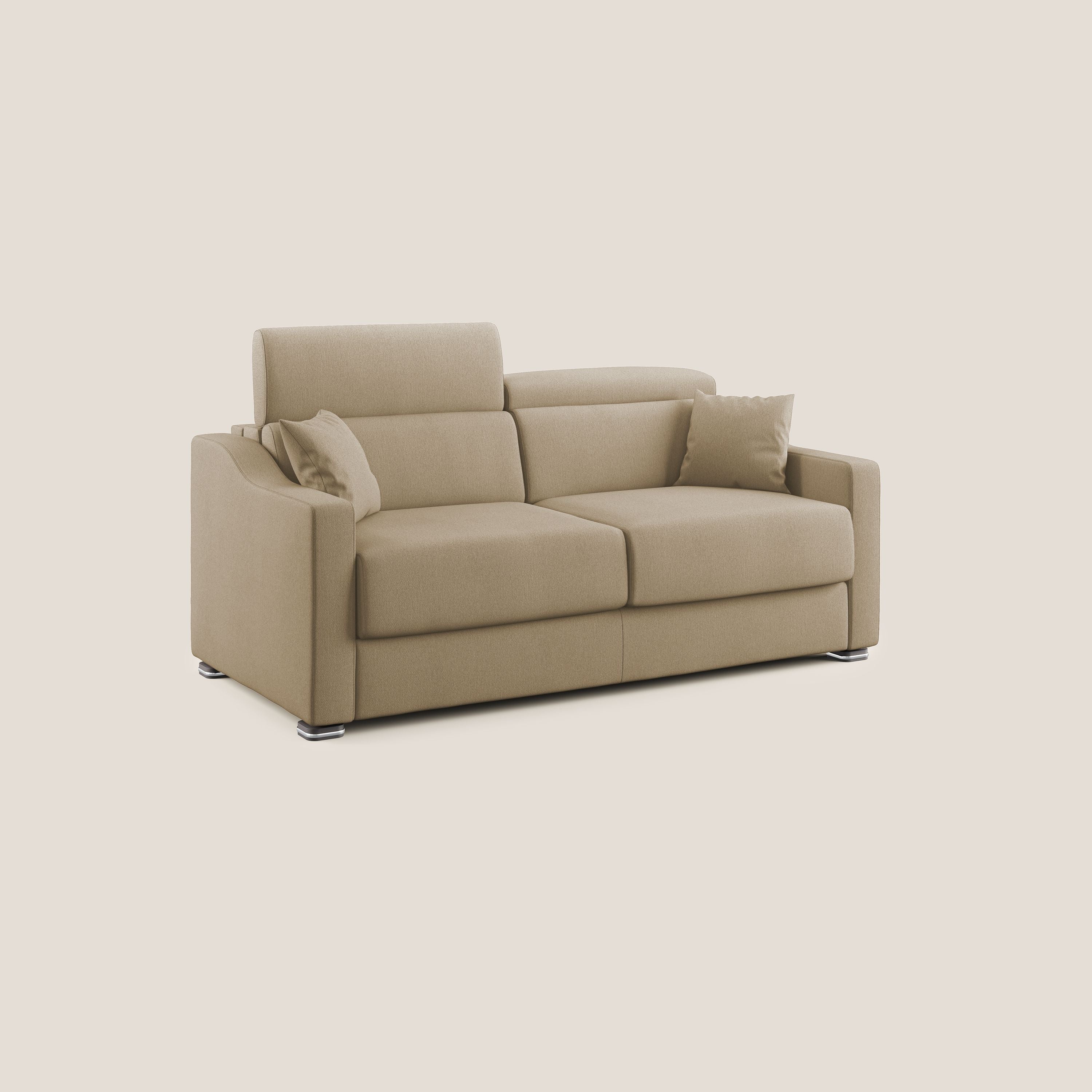 Amber divano letto matrimoniale in tessuto smacchiabile T05 beige - divitt.sbs