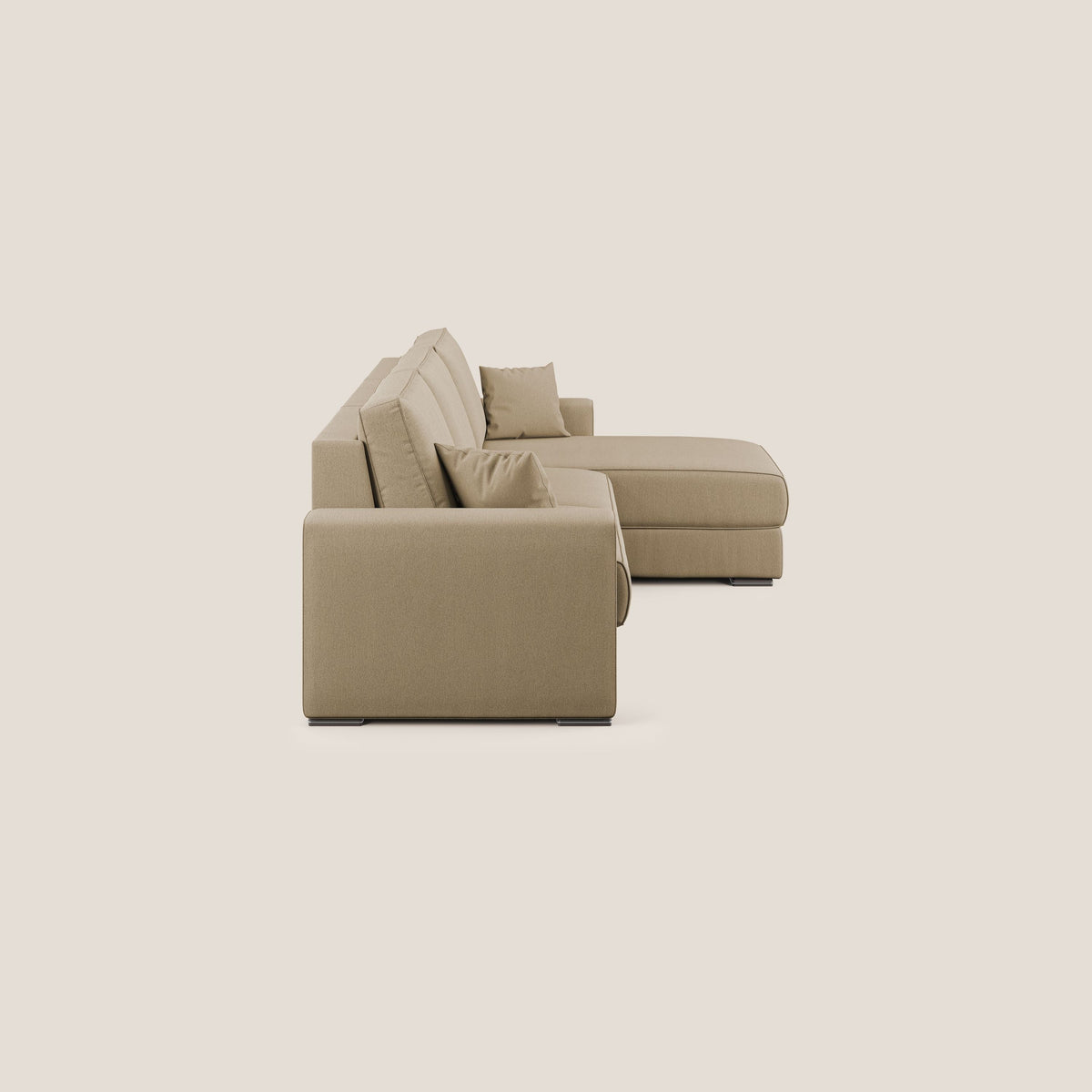 Dream Divano letto angolare in tessuto smacchiabile T05 beige - divitt.sbs