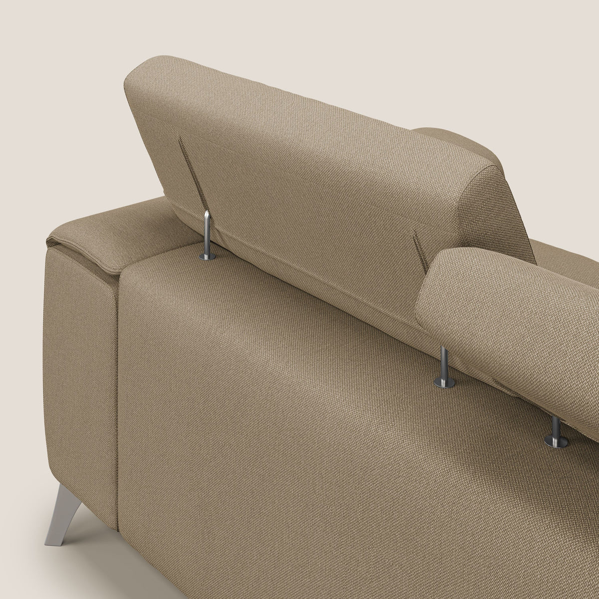 Fusion divano con 3 sedute allungabili in tessuto smacchiabile T05 beige - divitt.sbs