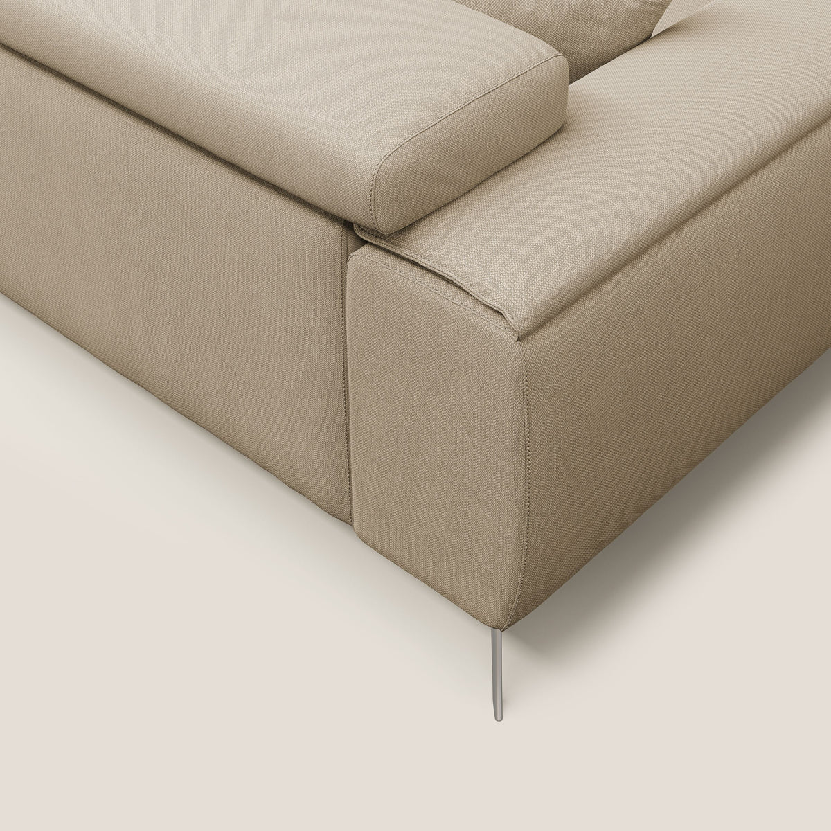 Fusion divano con sedute allungabili in tessuto smacchiabile T05 beige - divitt.sbs