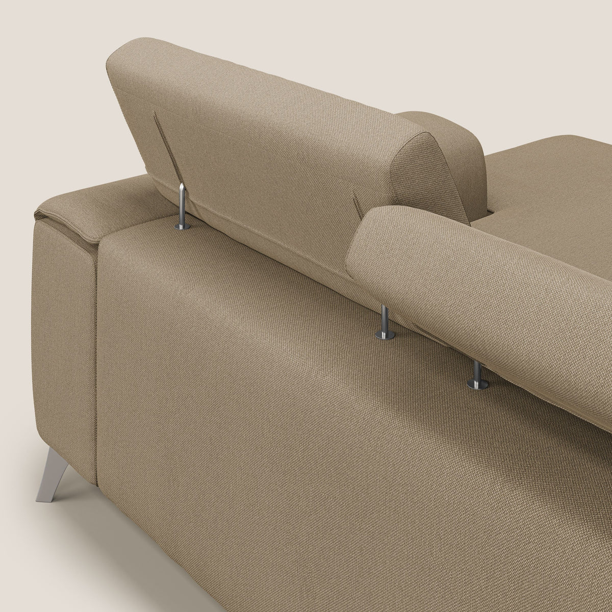 Fusion Divano angolare con sedute scorrevoli in tessuto morbido smacchiabile T05 beige - divitt.sbs