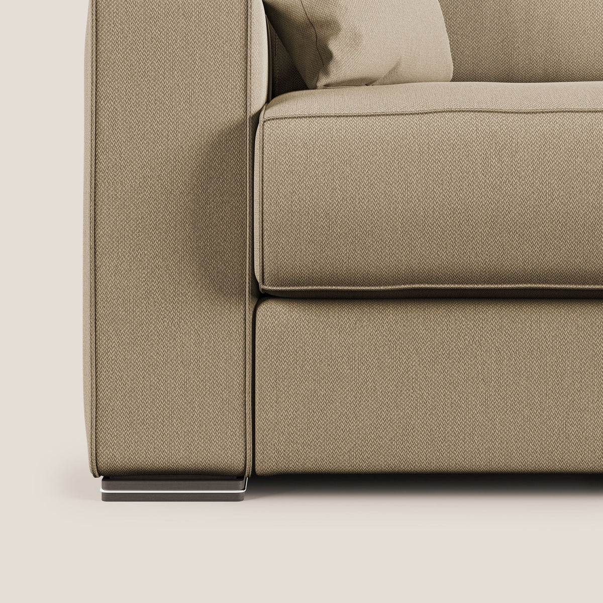 Dream Divano letto moderno dai morbidi cuscini in tessuto smacchiabile T05 beige - divitt.sbs