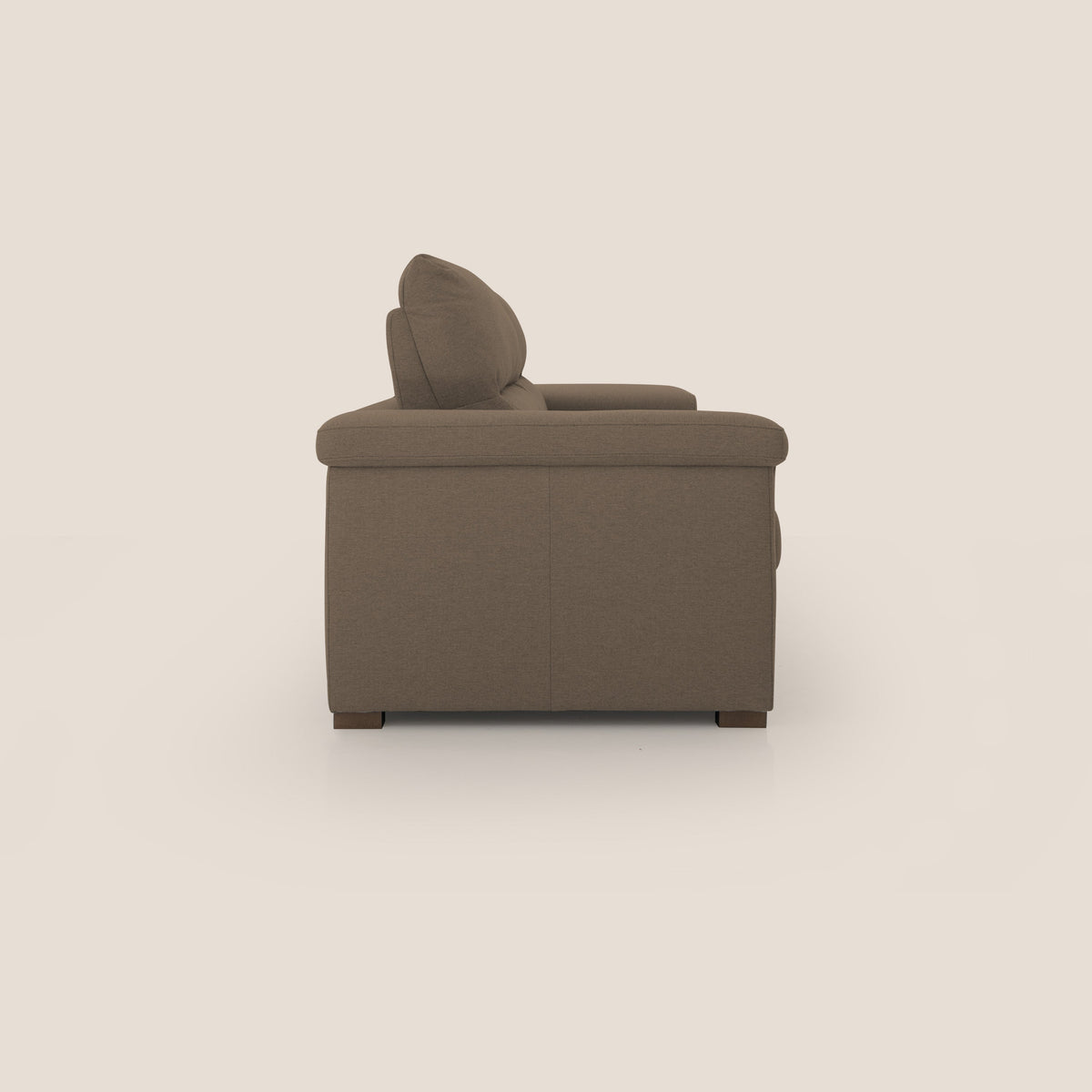 Magnolia divano letto con materasso alto 18 cm morbido schienale alto in tessuto smacchiabile T05 marrone - divitt.sbs