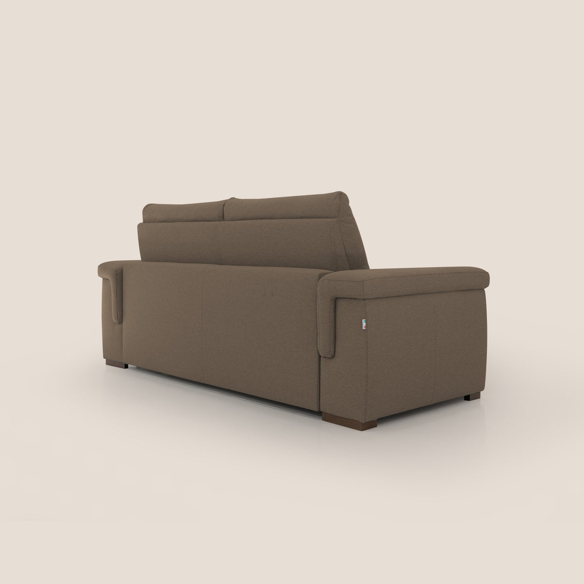 Magnolia divano letto con materasso alto 18 cm morbido schienale alto in tessuto smacchiabile T05 marrone - divitt.sbs