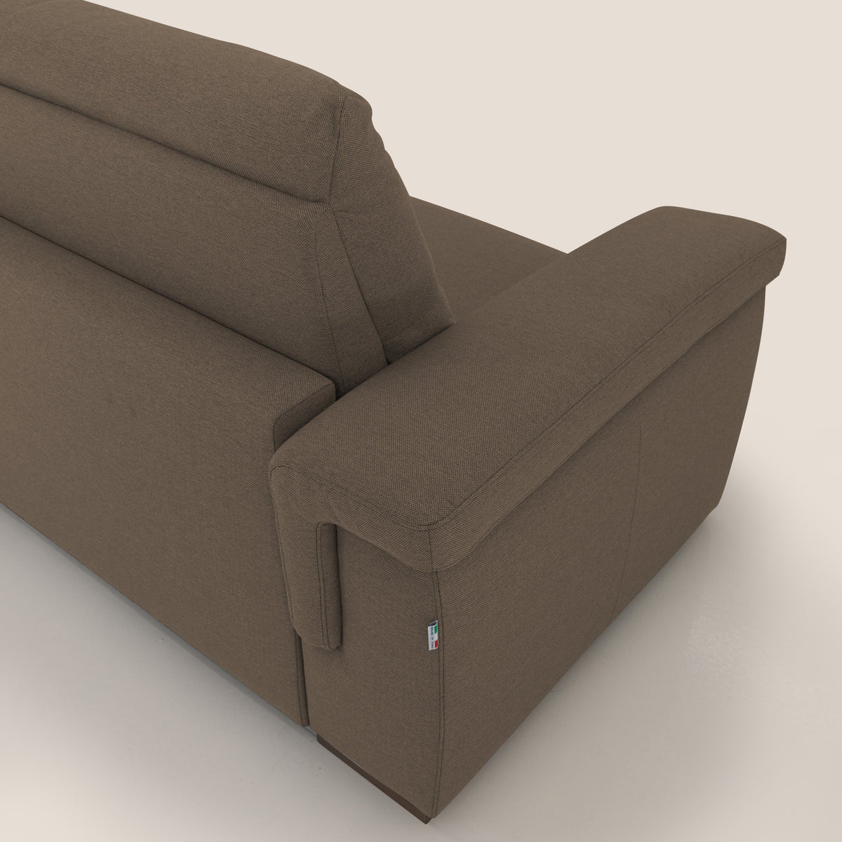 Magnolia divano letto con materasso alto 18 cm morbido schienale alto in tessuto smacchiabile T05 marrone - divitt.sbs