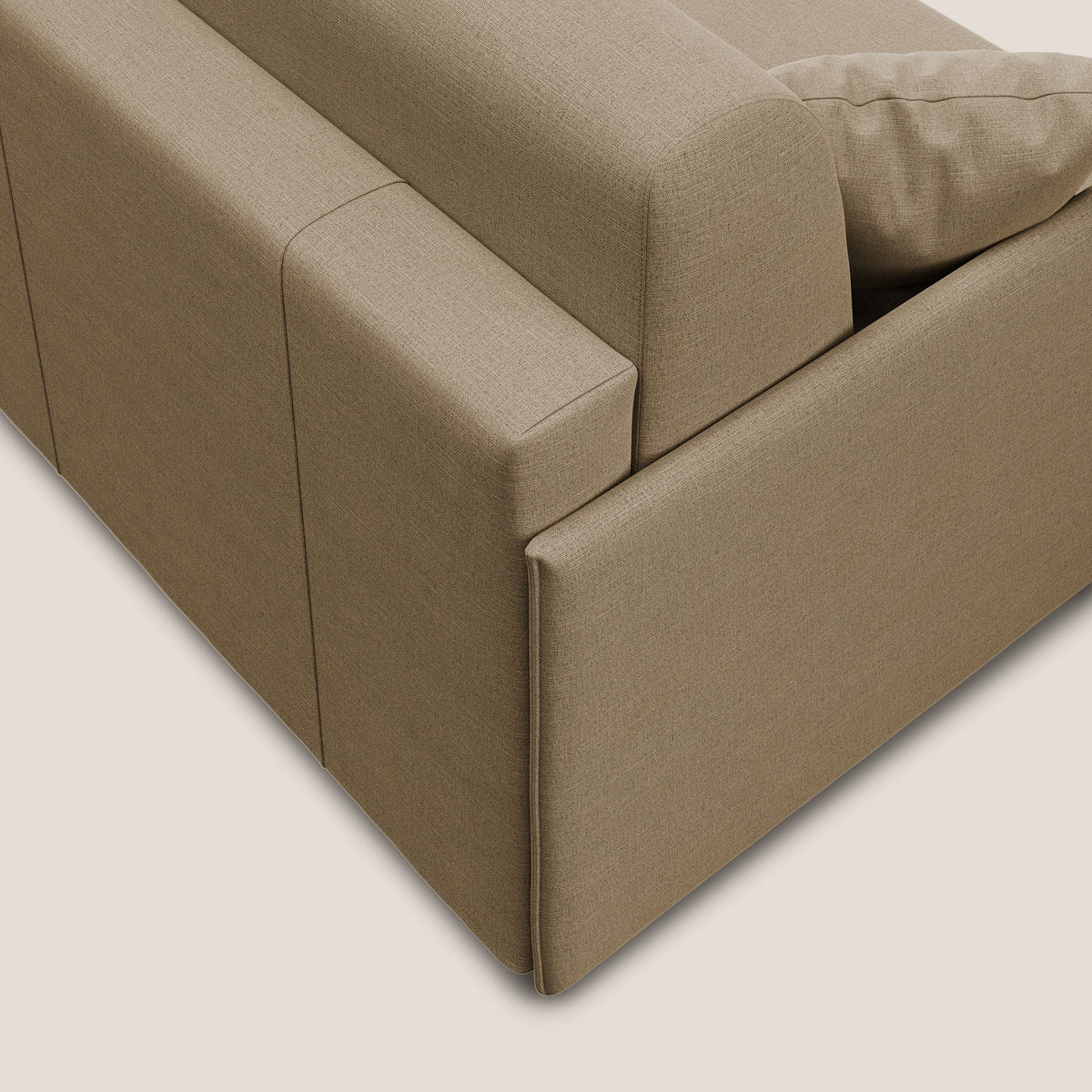 Evans Divano letto in tessuto Ecosostenibile beige - divitt.sbs