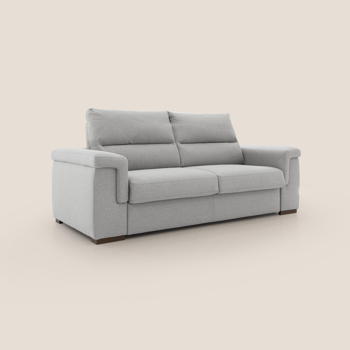 Magnolia divano letto con materasso alto 18 cm morbido schienale alto in tessuto smacchiabile T05 grigio - divitt.sbs