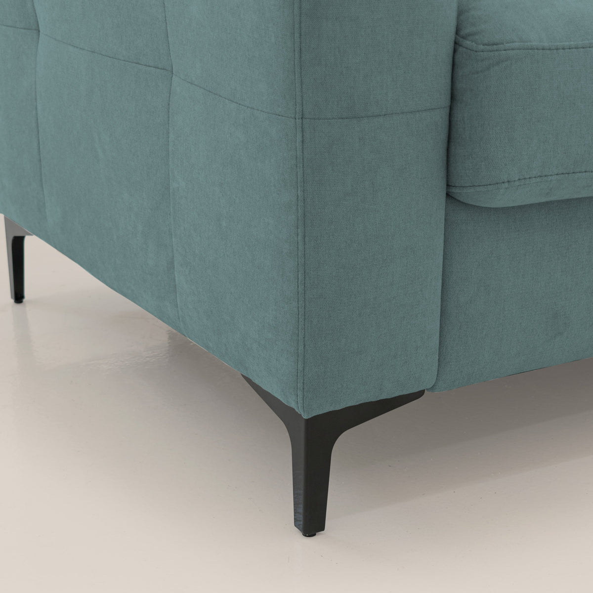 Gardenia divano letto materasso alto 18 cm con poggiatesta reclinabili e rivestimento impermeabile T02 petrolio - divitt.sbs