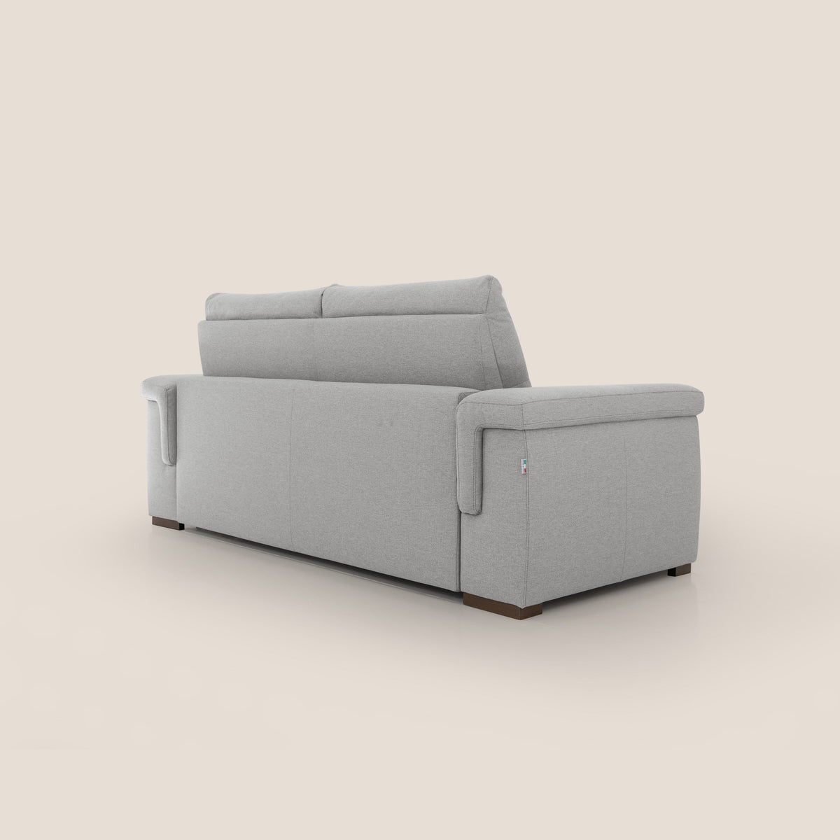 Magnolia divano letto con materasso alto 18 cm morbido schienale alto in tessuto smacchiabile T05 grigio - divitt.sbs