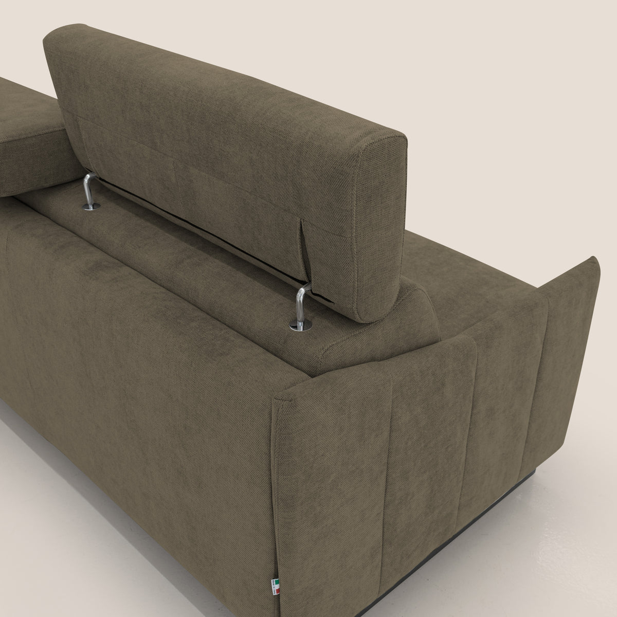 Loto divano letto salvaspazio materasso H18 cm con piedi alti in morbido tessuto impermeabile T14 marrone - divitt.sbs