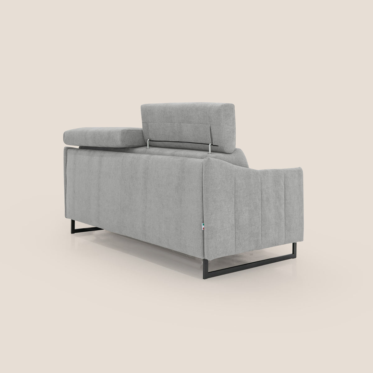 Loto divano letto salvaspazio materasso H18 cm con piedi alti in morbido tessuto impermeabile T14 grigio chiaro - divitt.sbs