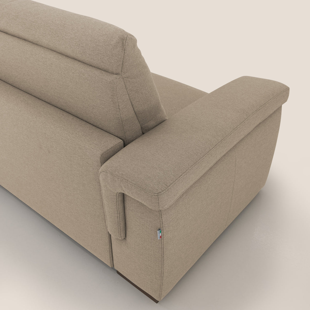Magnolia divano letto con materasso alto 18 cm morbido schienale alto in tessuto smacchiabile T05 beige - divitt.sbs