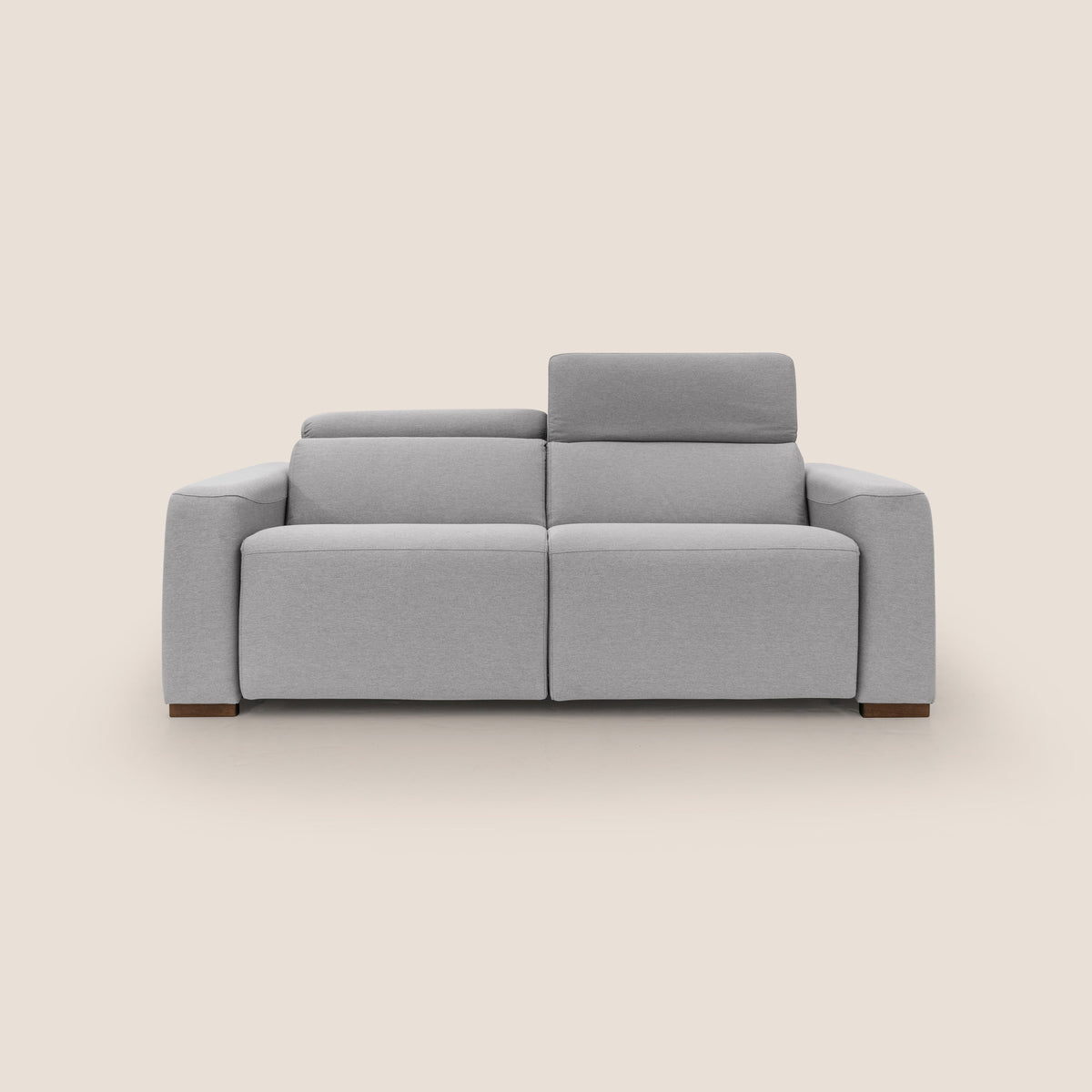 Poseidon divano letto + relax elettrico in tessuto smacchiabile impermeabile T05 grigio - divitt.sbs