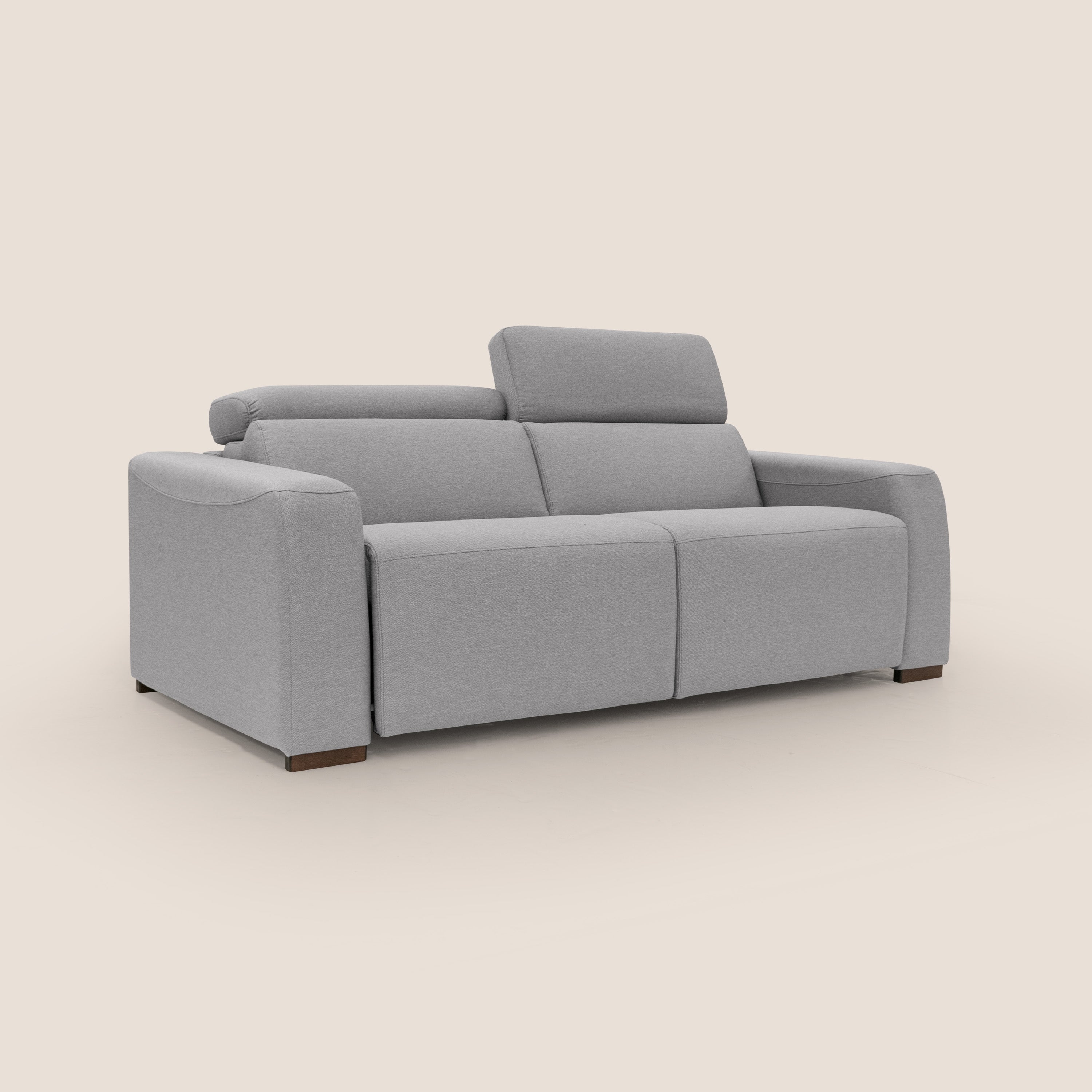 Poseidon divano letto + relax elettrico in tessuto smacchiabile impermeabile T05 grigio - divitt.sbs