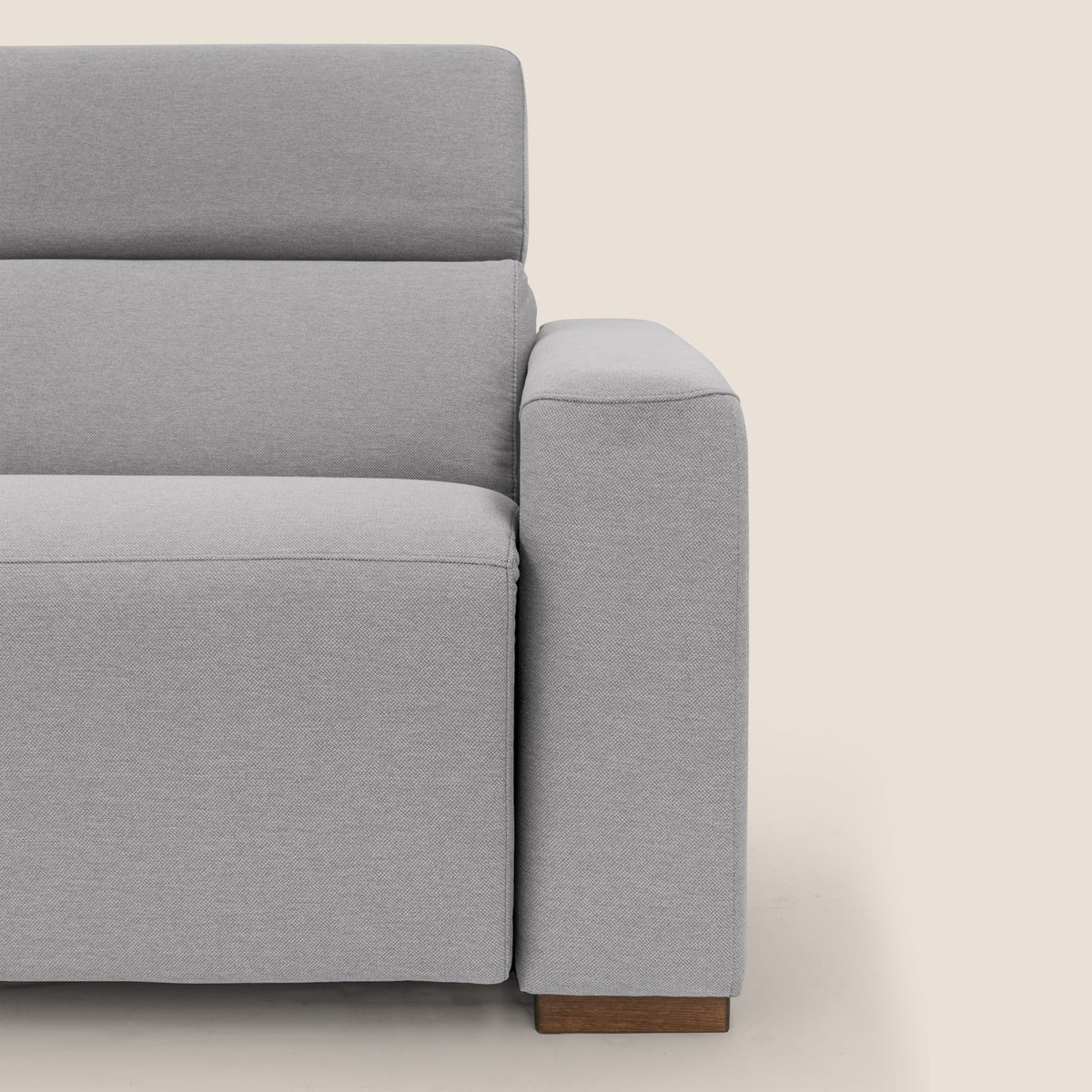 Poseidon divano letto + relax elettrico in tessuto smacchiabile impermeabile T05 grigio - divitt.sbs