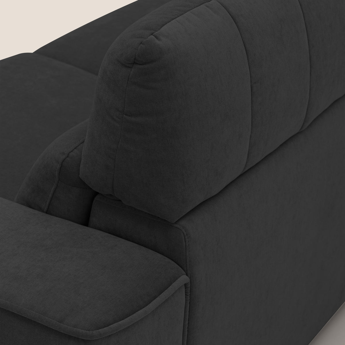 Clark Divano modulare angolare REVERSIBILE con opzione relax elettrico in tessuto smacchiabile impermeabile T17 nero - divitt.sbs