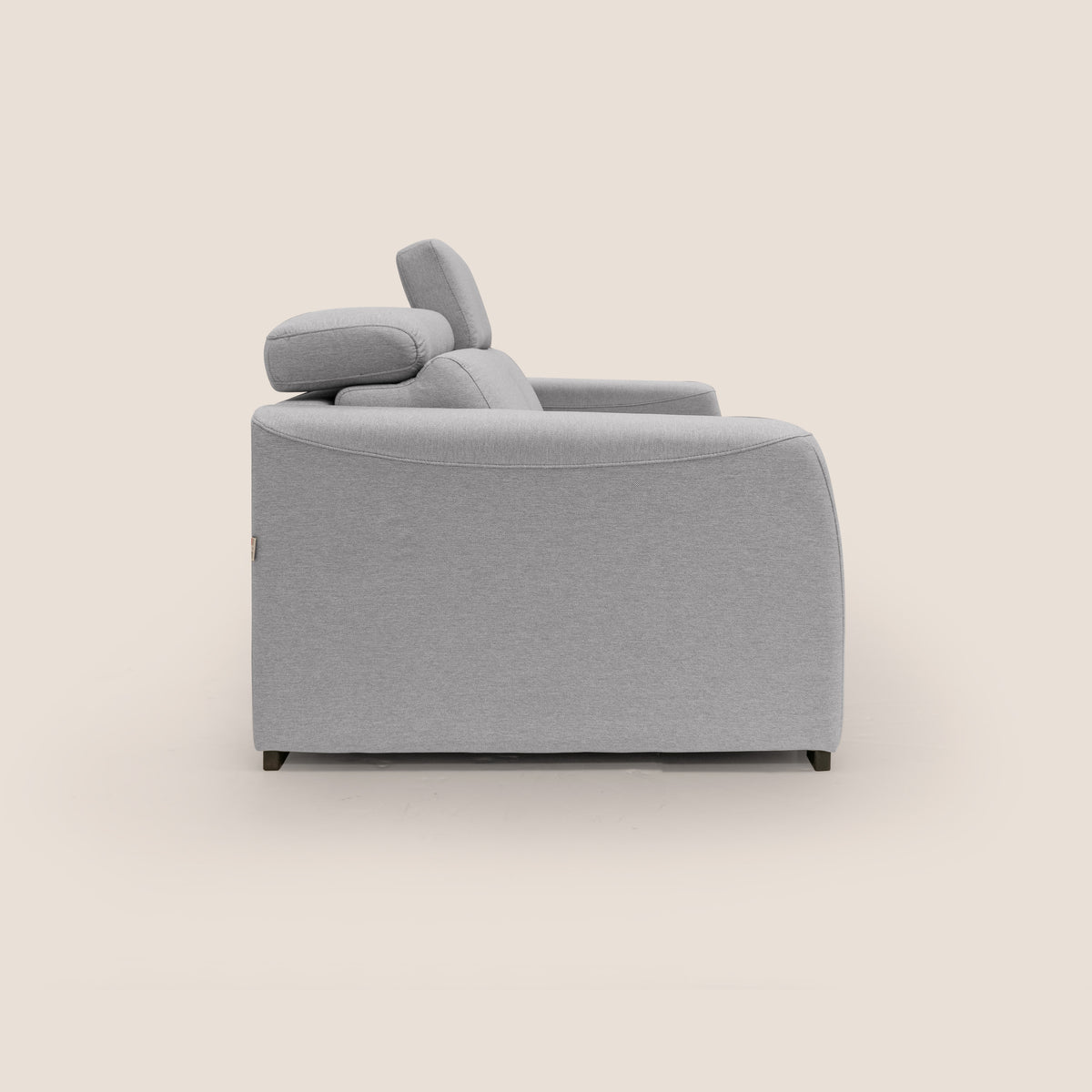 Poseidon divano letto + relax elettrico in tessuto smacchiabile impermeabile T05 grigio - divitt.sbs