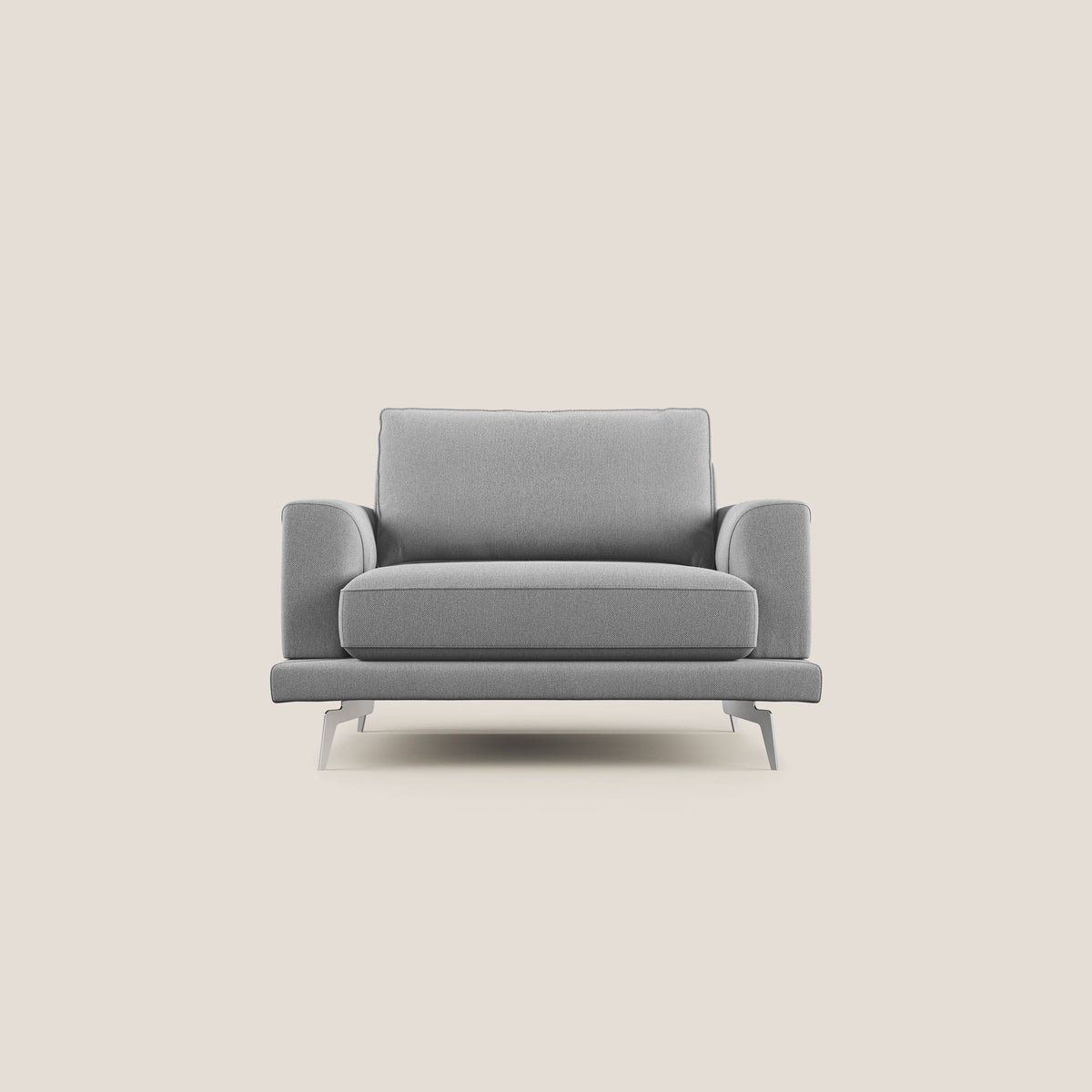Dorian poltrona moderna in tessuto smacchiabile T05 grigio - divitt.sbs