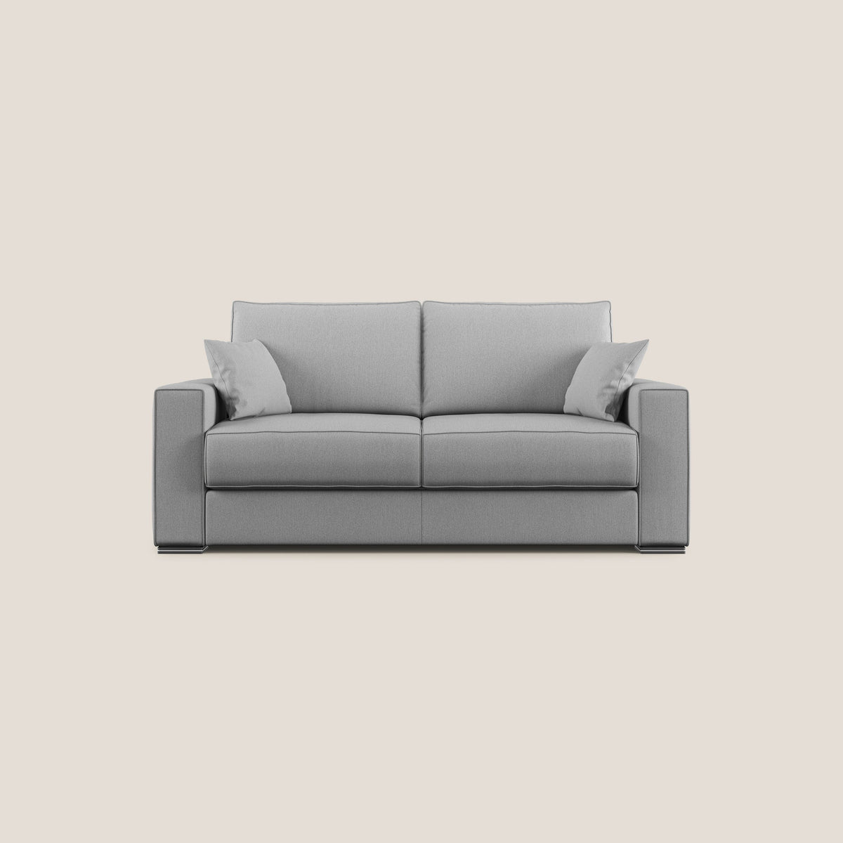 Dream Divano letto moderno dai morbidi cuscini in tessuto smacchiabile T05 grigio - divitt.sbs