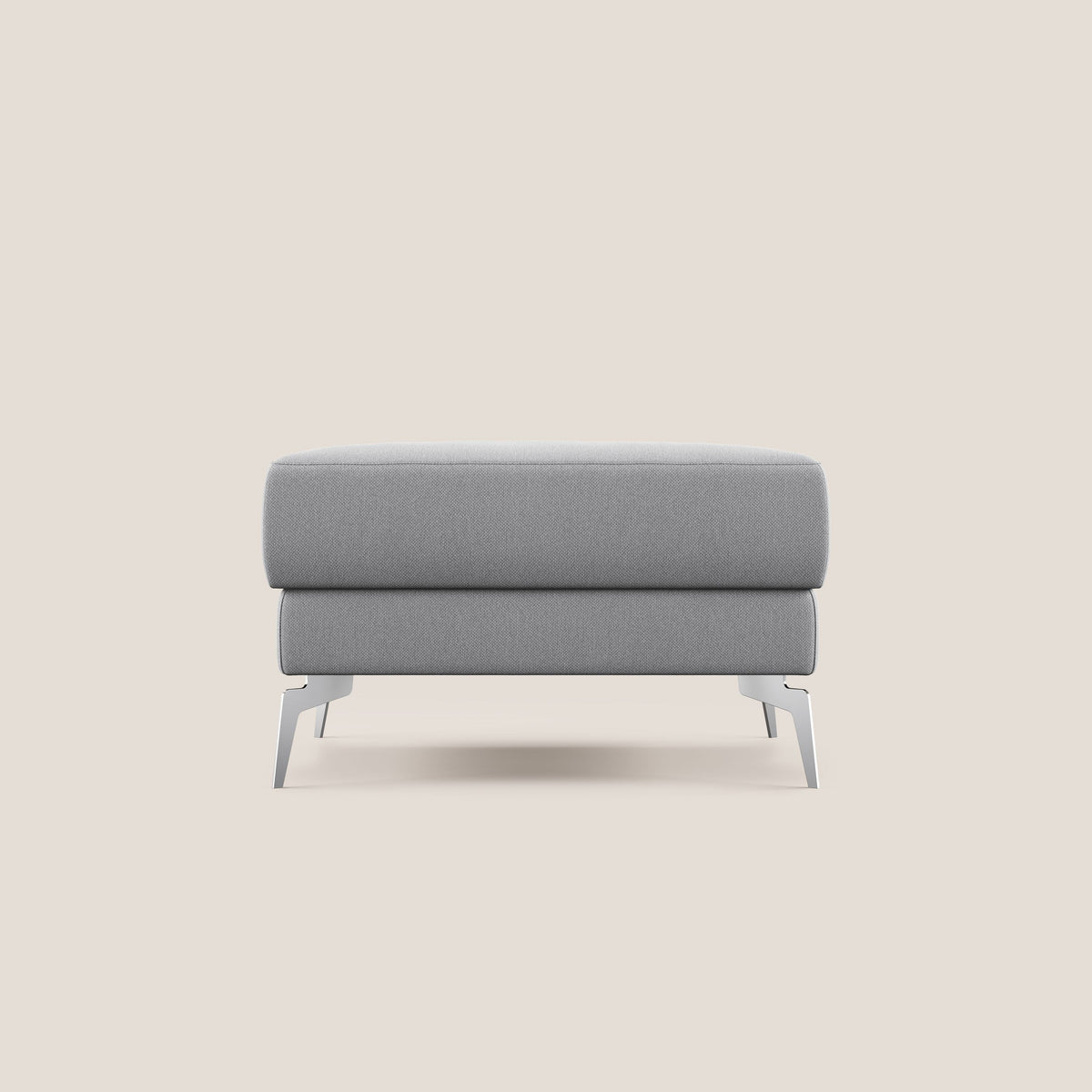 Star Pouf con piedini alti in tessuto smacchiabile T05 grigio - divitt.sbs
