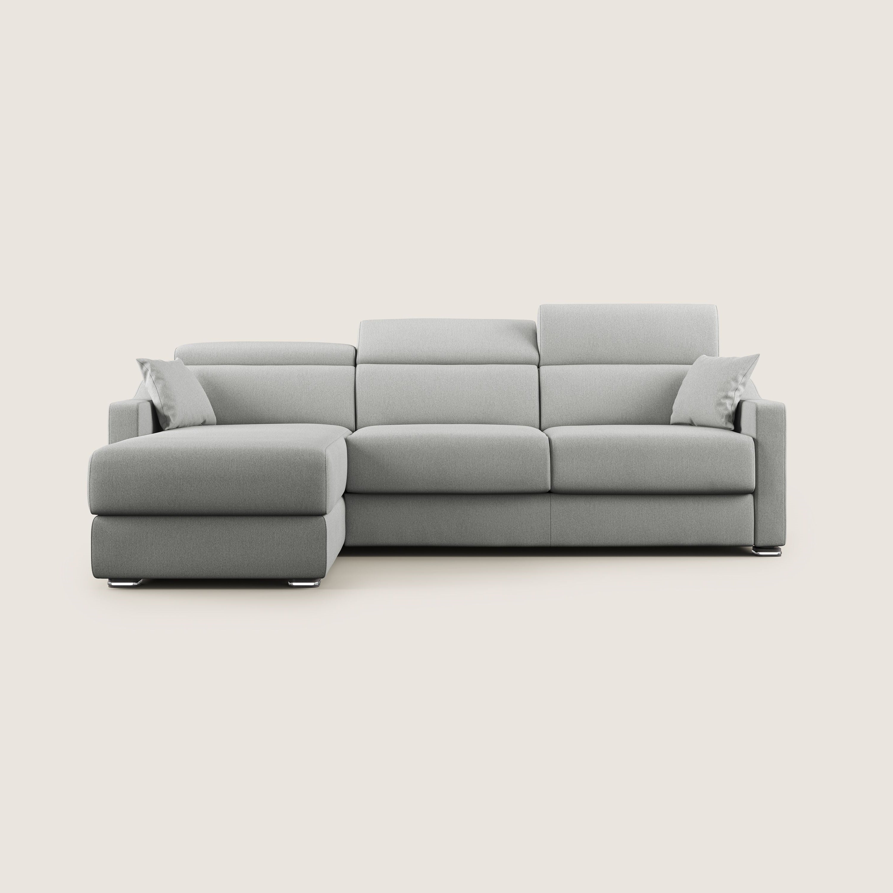 Amber divano letto angolare in tessuto smacchiabile T05 grigio - divitt.sbs