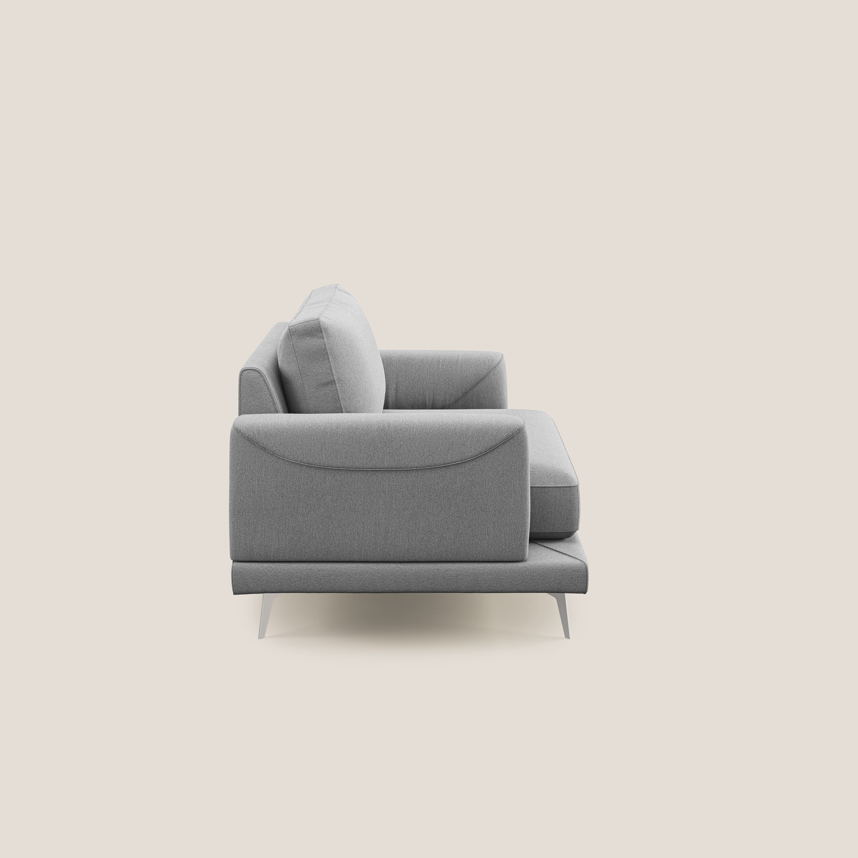 Dorian poltrona moderna in tessuto smacchiabile T05 grigio - divitt.sbs