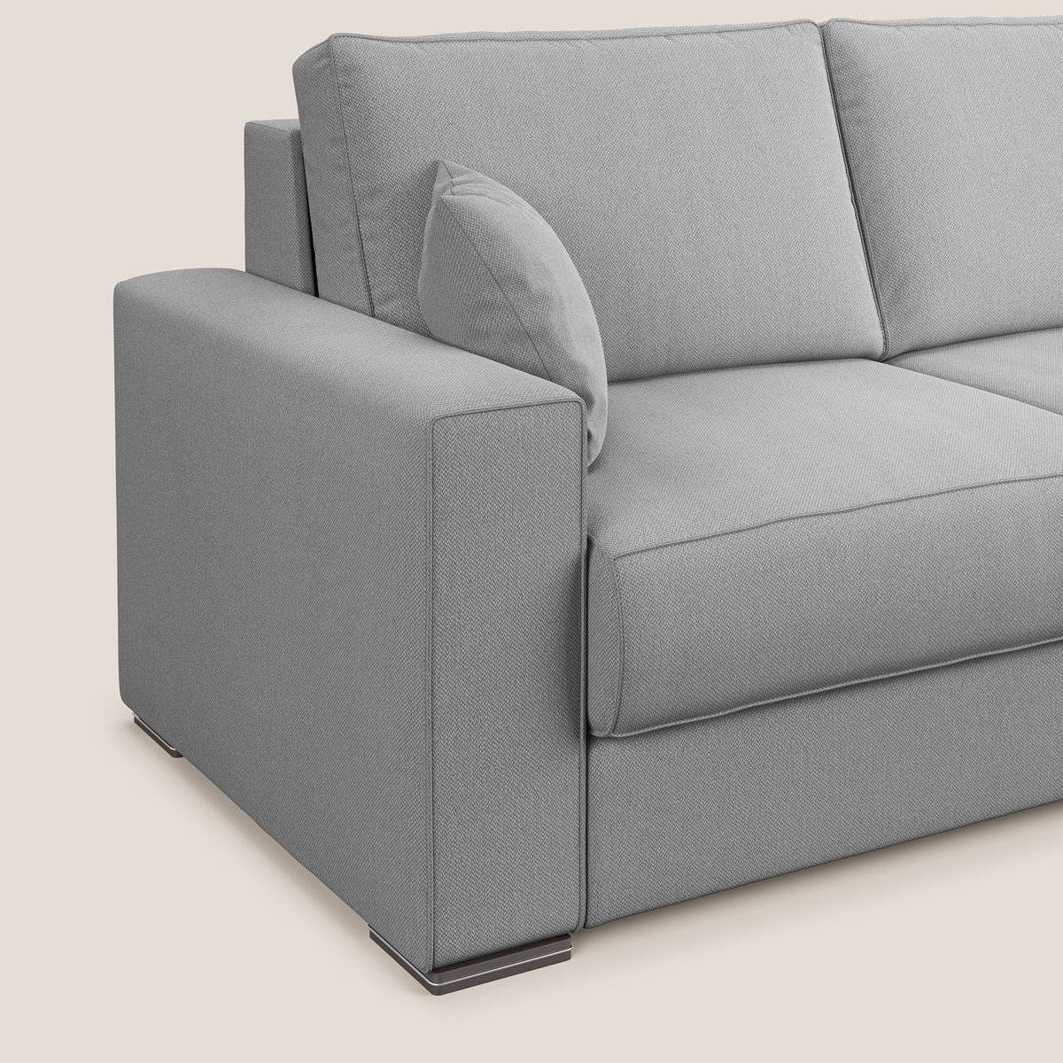 Dream Divano letto angolare in tessuto smacchiabile T05 grigio - divitt.sbs