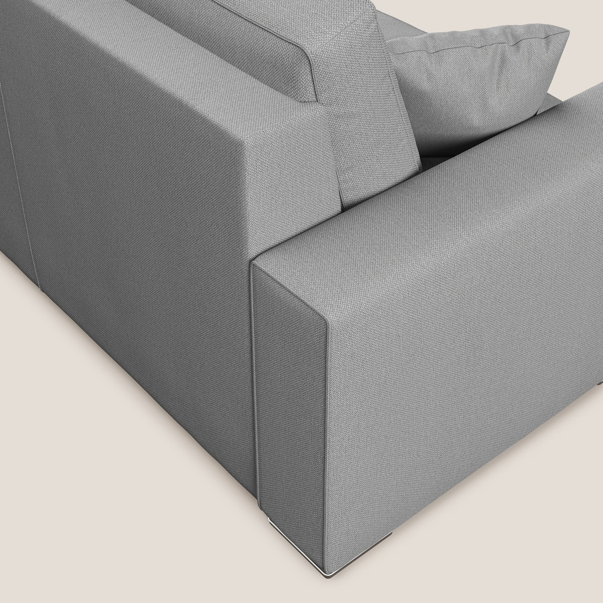 Dream Divano letto moderno dai morbidi cuscini in tessuto smacchiabile T05 grigio - divitt.sbs