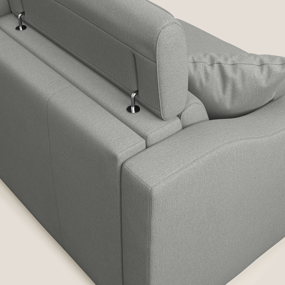 Amber divano letto angolare in tessuto smacchiabile T05 grigio - divitt.sbs
