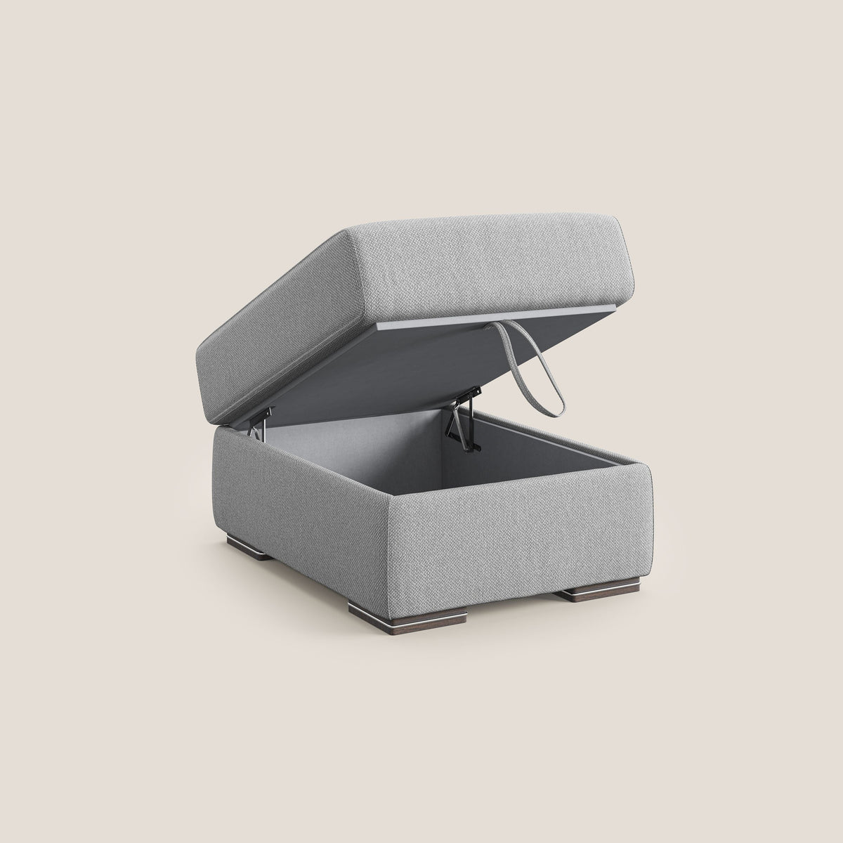 Sun pouf apribile contenitore in tessuto smacchiabile ad acqua T05 grigio - divitt.sbs