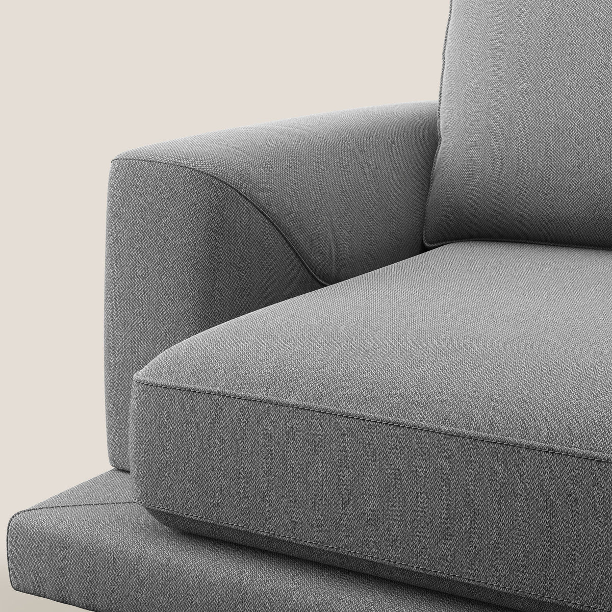 Dorian poltrona moderna in tessuto smacchiabile T05 grigio - divitt.sbs