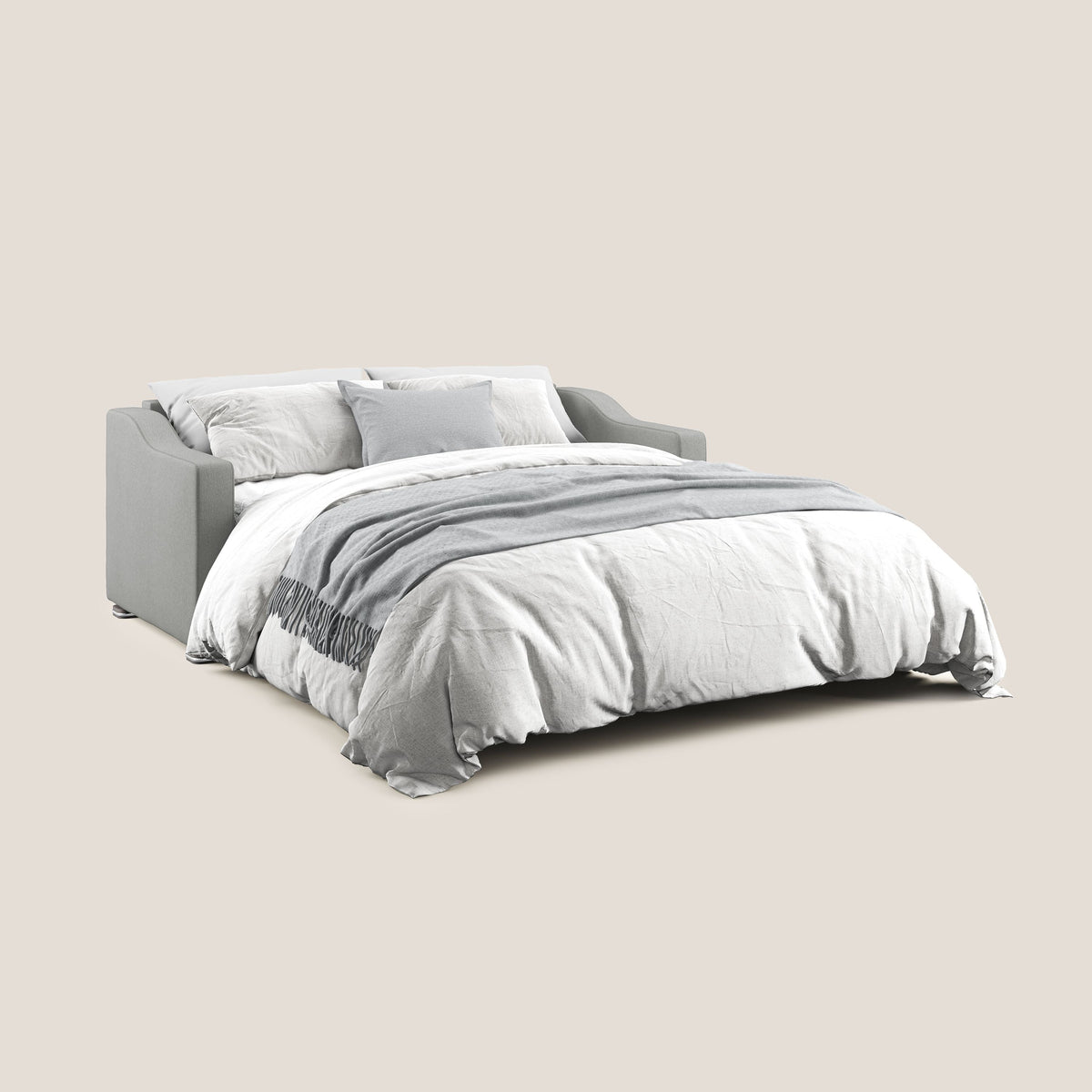 Amber divano letto matrimoniale in tessuto smacchiabile T05 grigio - divitt.sbs