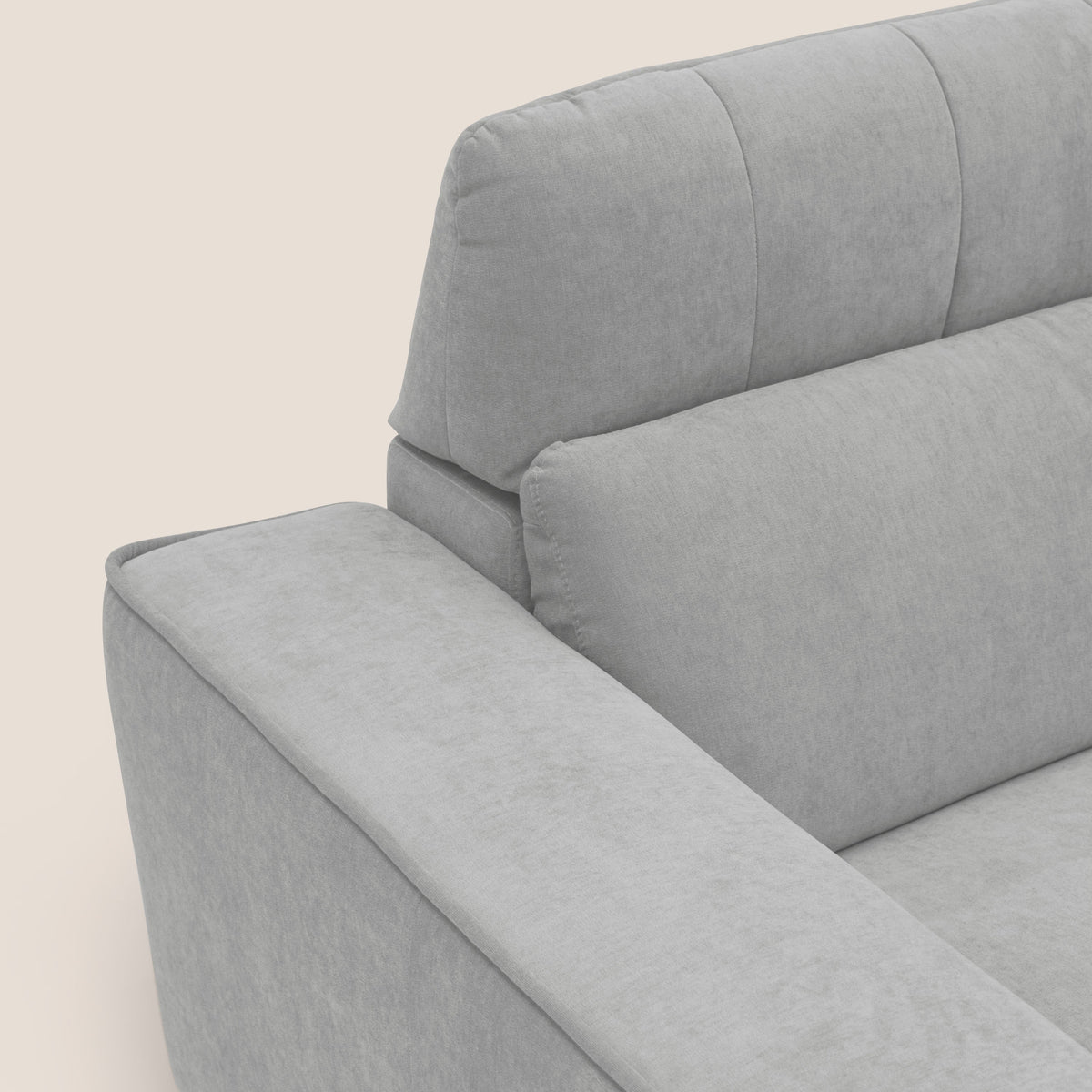 Clark Divano modulare angolare REVERSIBILE con opzione relax elettrico in tessuto smacchiabile impermeabile T17 grigio - divitt.sbs
