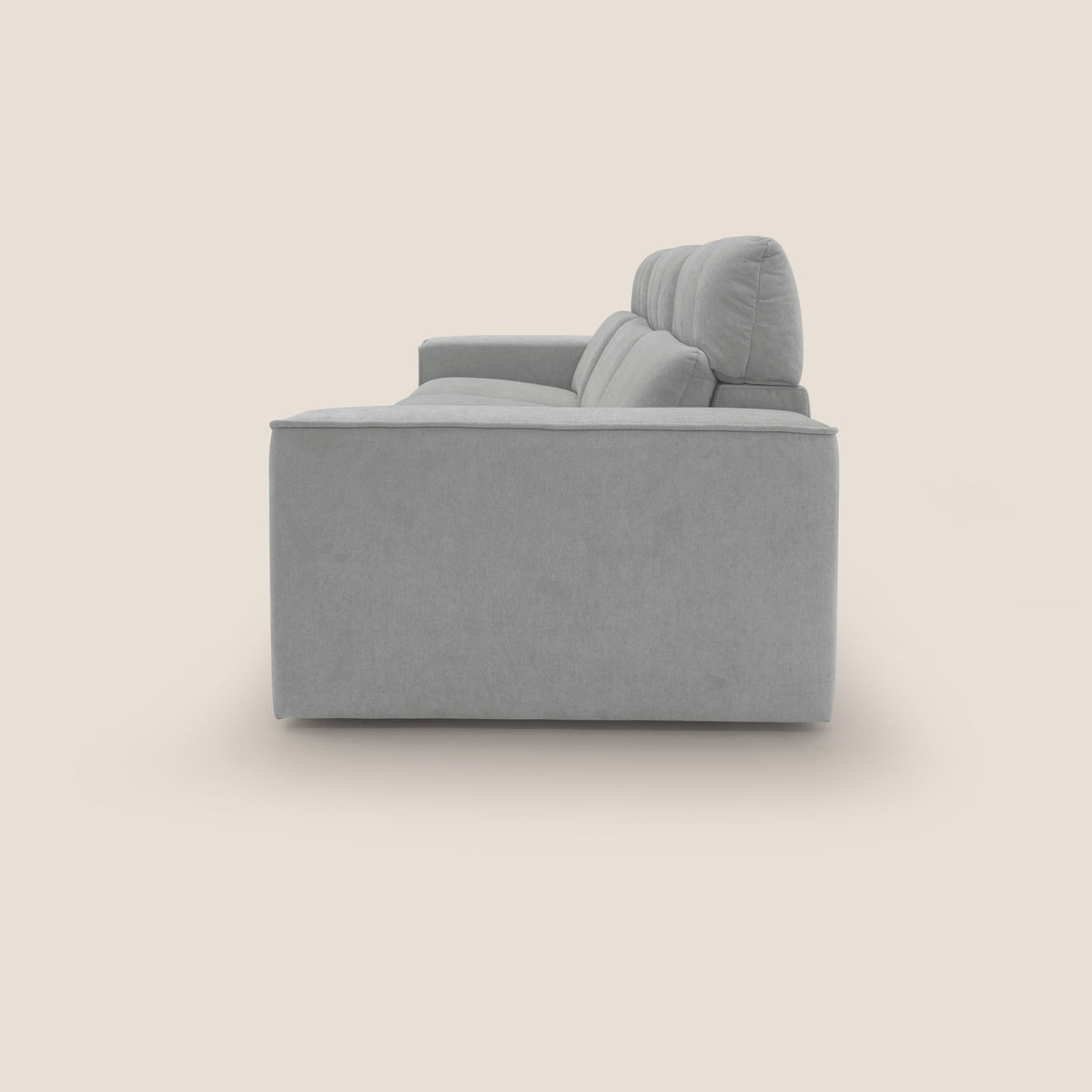 Clark Divano modulare 3 sedute con opzione relax elettrico in tessuto smacchiabile impermeabile T17 grigio - divitt.sbs