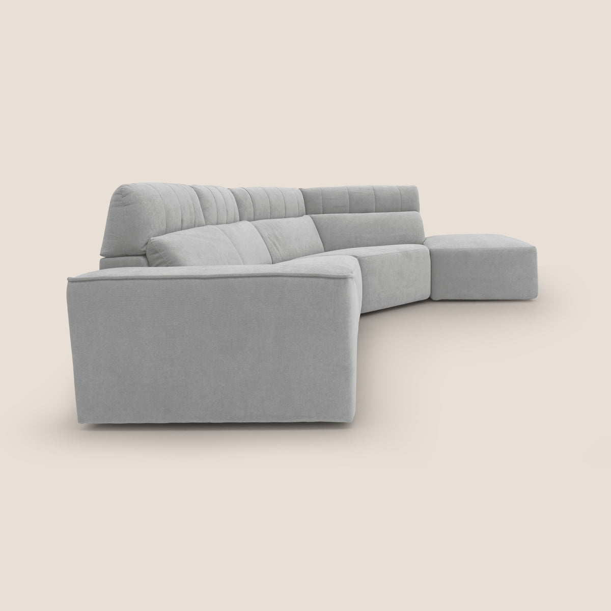 Clark Divano angolare con opzione relax elettrico in tessuto smacchiabile impermeabile T17 grigio - divitt.sbs