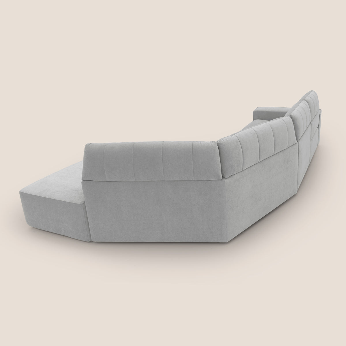 Clark Divano angolare con opzione relax elettrico in tessuto smacchiabile impermeabile T17 grigio - divitt.sbs