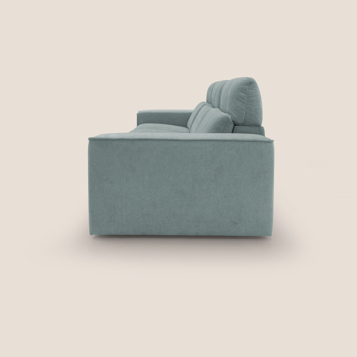 Clark Divano modulare 3 sedute con opzione relax elettrico in tessuto smacchiabile impermeabile T17 verde acqua - divitt.sbs