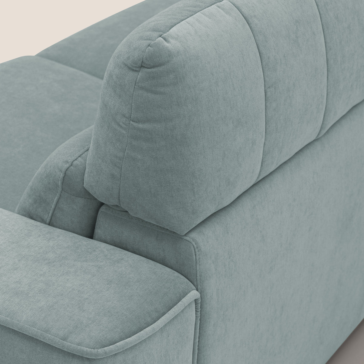 Clark Divano modulare 3 sedute con opzione relax elettrico in tessuto smacchiabile impermeabile T17 verde acqua - divitt.sbs