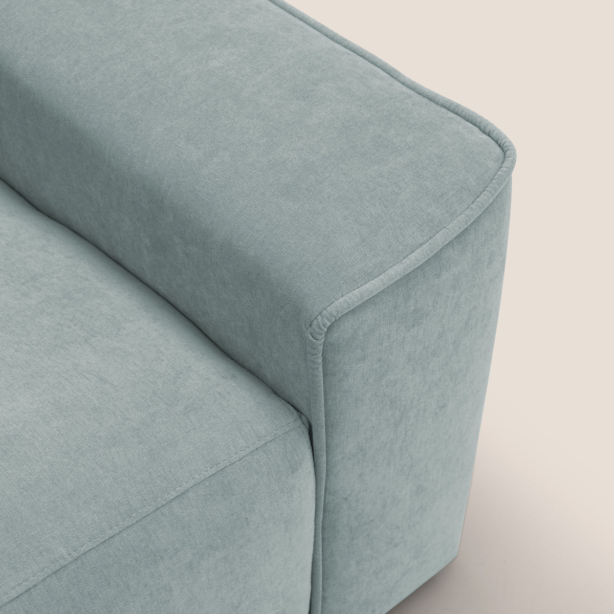 Clark Divano modulare angolare REVERSIBILE con opzione relax elettrico in tessuto smacchiabile impermeabile T17 verde acqua - divitt.sbs